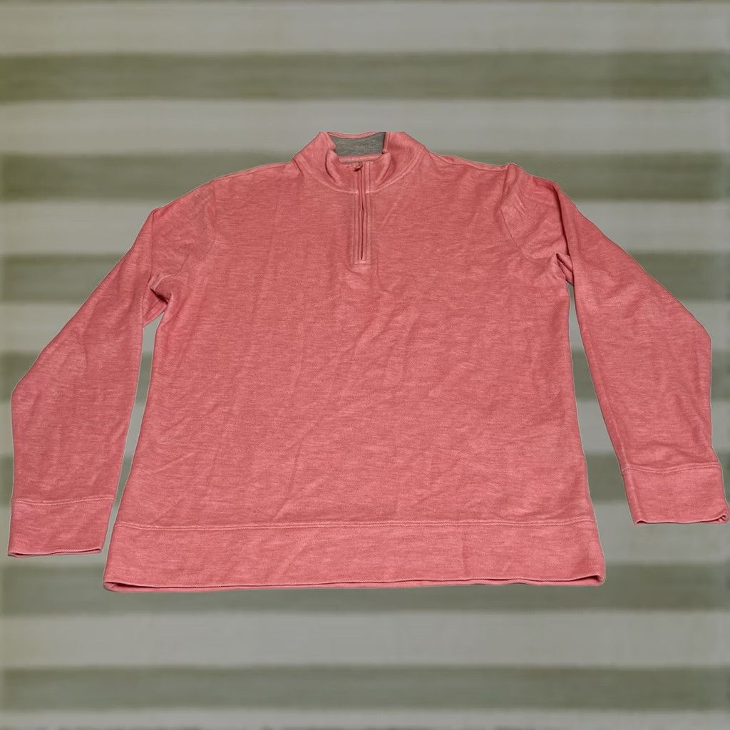 Vineyard Vines Vineyard Vines Men's Saltwater 1/4 Zip Pullover Pink Size M Size US M / EU 48-50 / 2 - 1 Thumbnail