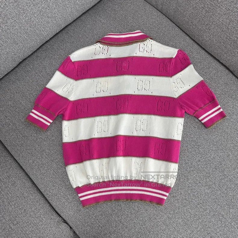 Gucci Gucci Striped loose casual knitted sweater short sleeves Size XS / US 0-2 / IT 36-38 - 2 Thumbnail