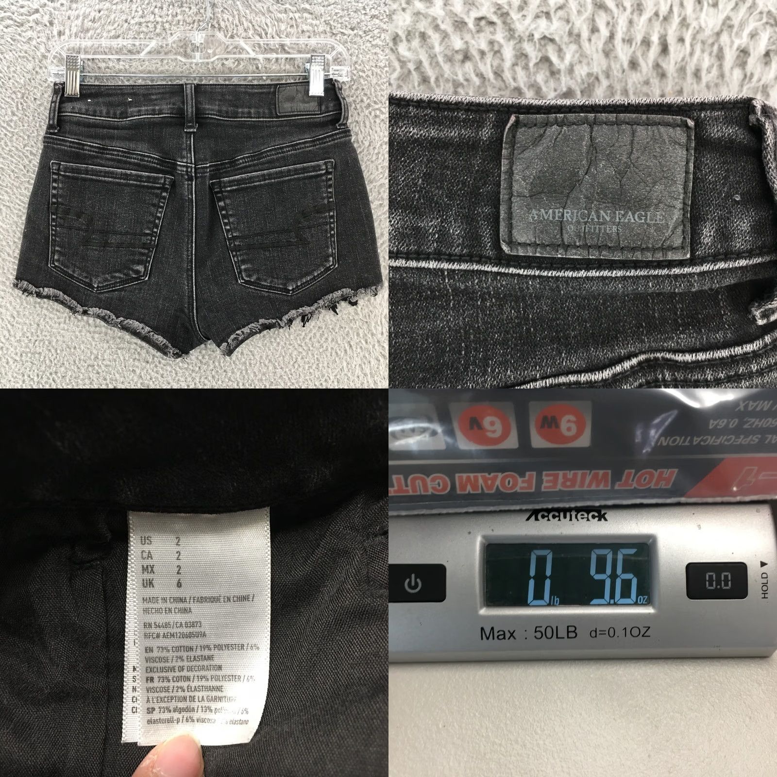 American Eagle Outfitters American Eagle Outfitters Shorts Womens 2 Black Mid Rise Zip Fly 5 Pockets Cut-Off Lace Shorts Size 26" / US 2 / IT 38 - 8 Thumbnail
