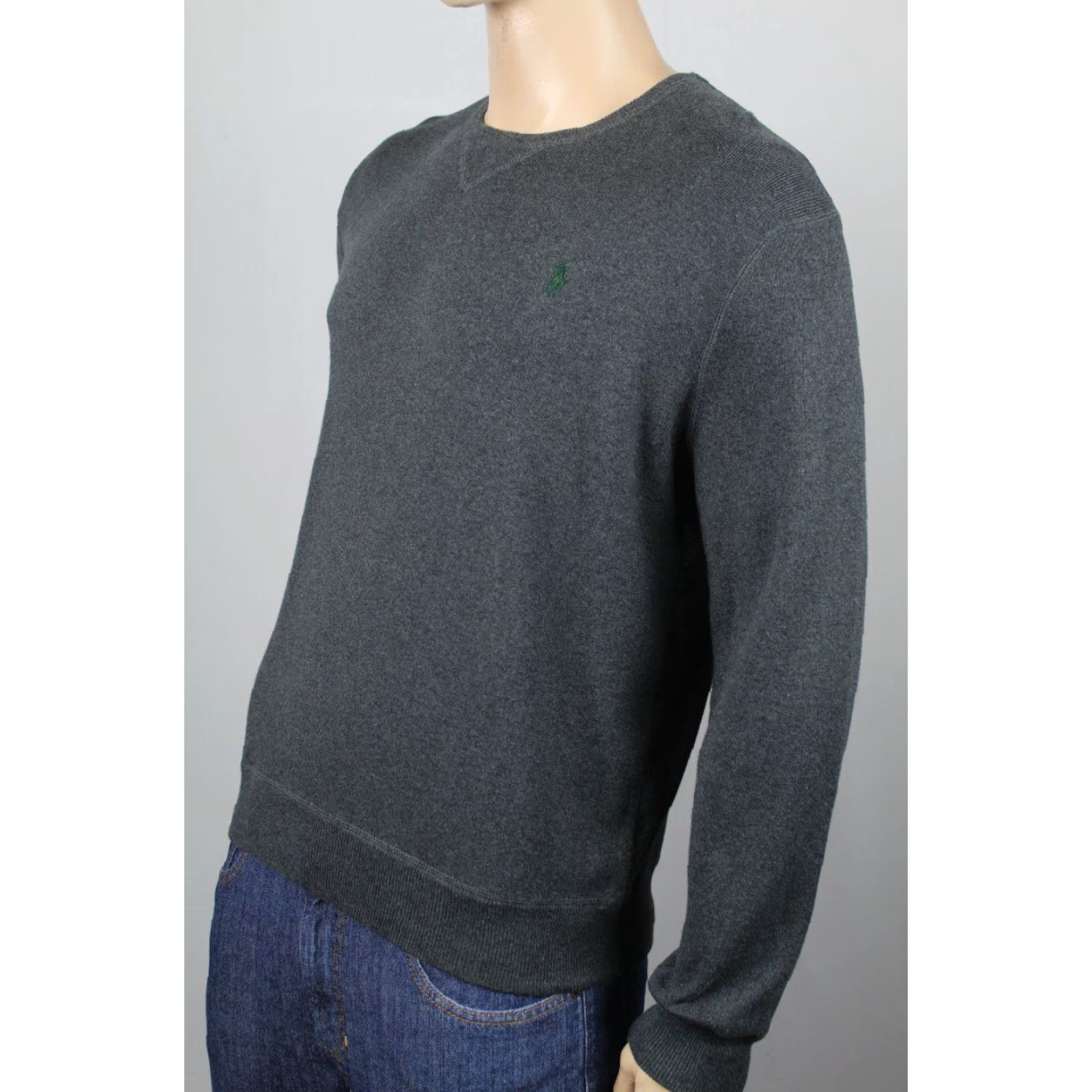 Polo Ralph Lauren Polo Ralph Lauren Grey Crewneck Sweater Green Pony NWT Mens Large Cotton Crewneck Sweatshirt Size US L / EU 52-54 / 3 - 2 Thumbnail