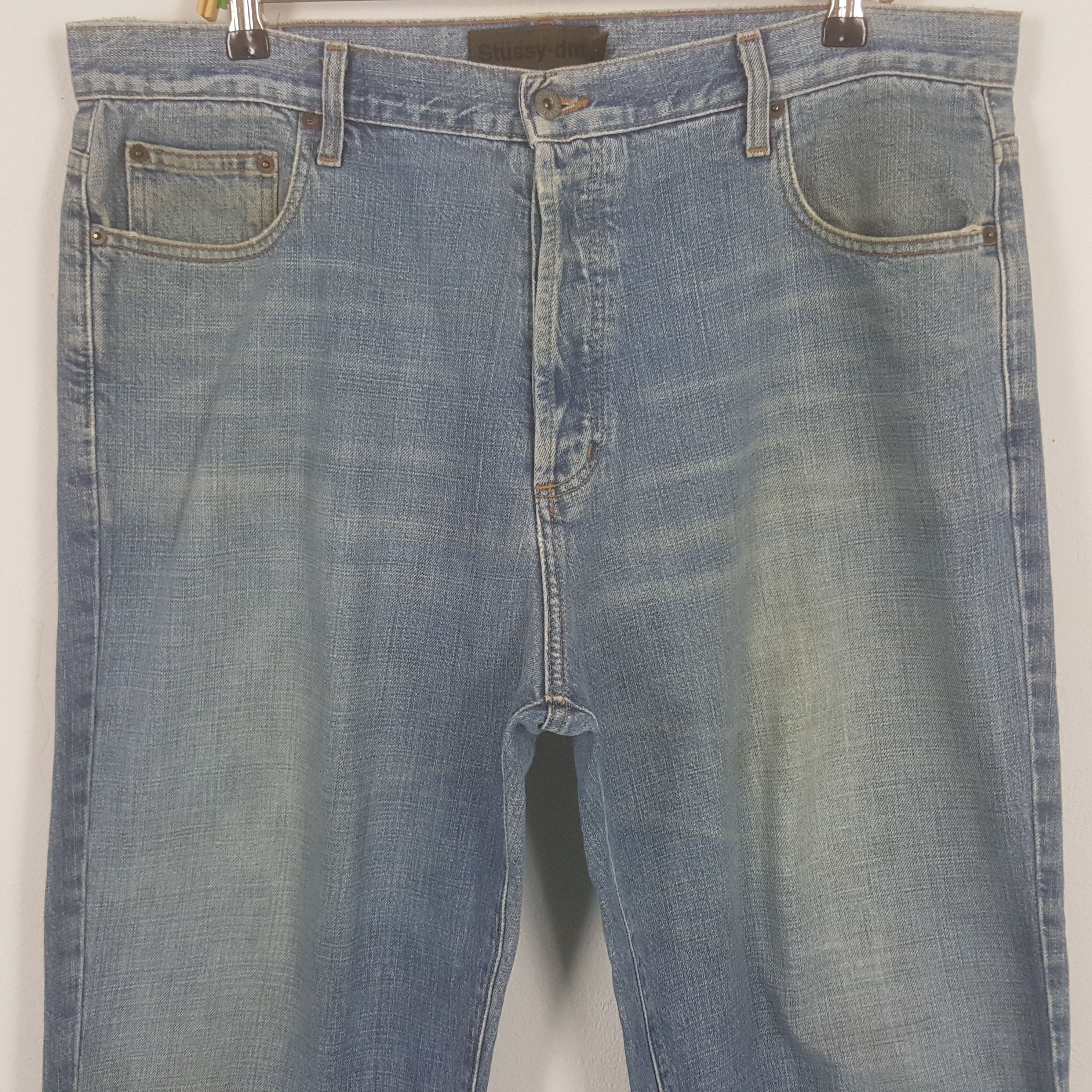 Stussy × Vintage Vintage Stussy Custom Art Logo USA Denim Jeans Size US 38 / EU 54 - 5 Thumbnail
