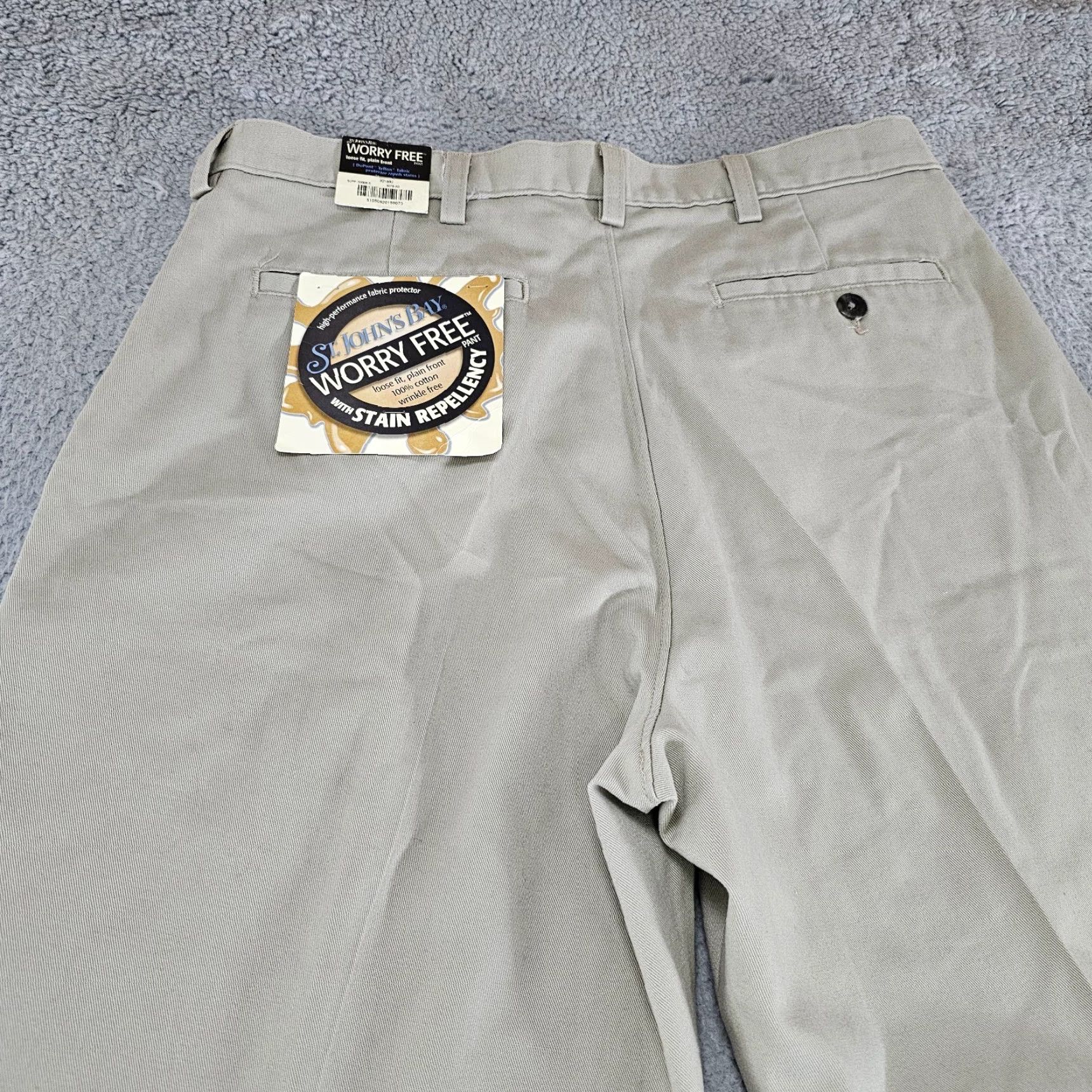 Vintage St. John's Bay Pants Mens Size 32x31 Khaki Relaxed Fit Chino Flat Front 100% Cotton Size US 32 / EU 48 - 6 Thumbnail