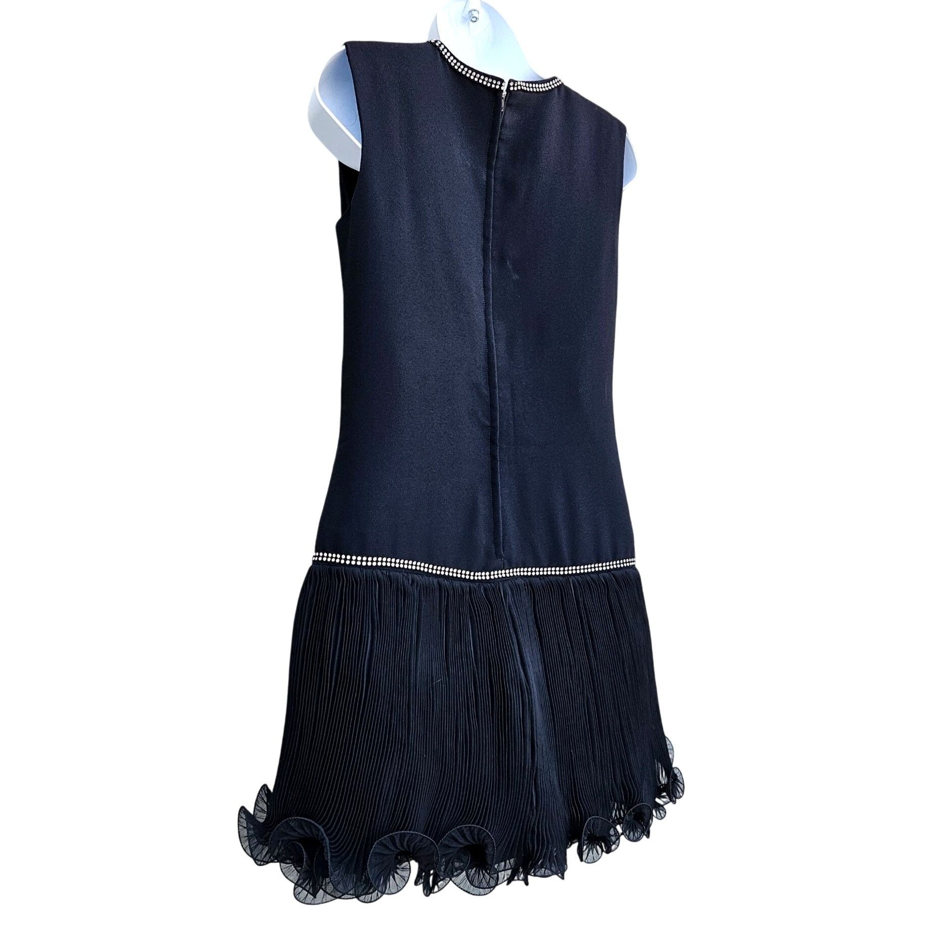 Other vtg RETRO Cocktail LBD Sleeveless Mini Dress Black & Rhinest Size M / US 6-8 / IT 42-44 - 7 Thumbnail