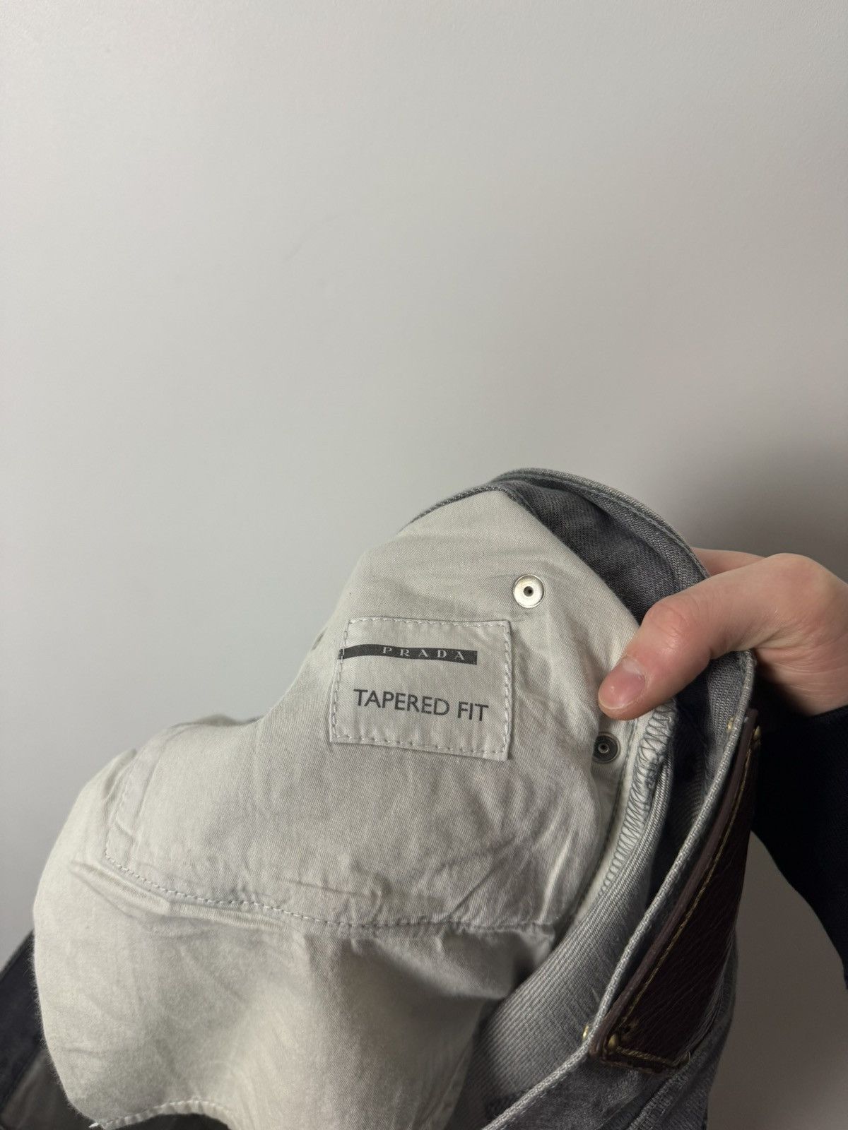 Prada Prada Grey Tapered Fit Denim Jeans Made in Italy Luxury Size US 34 / EU 50 - 17 Thumbnail
