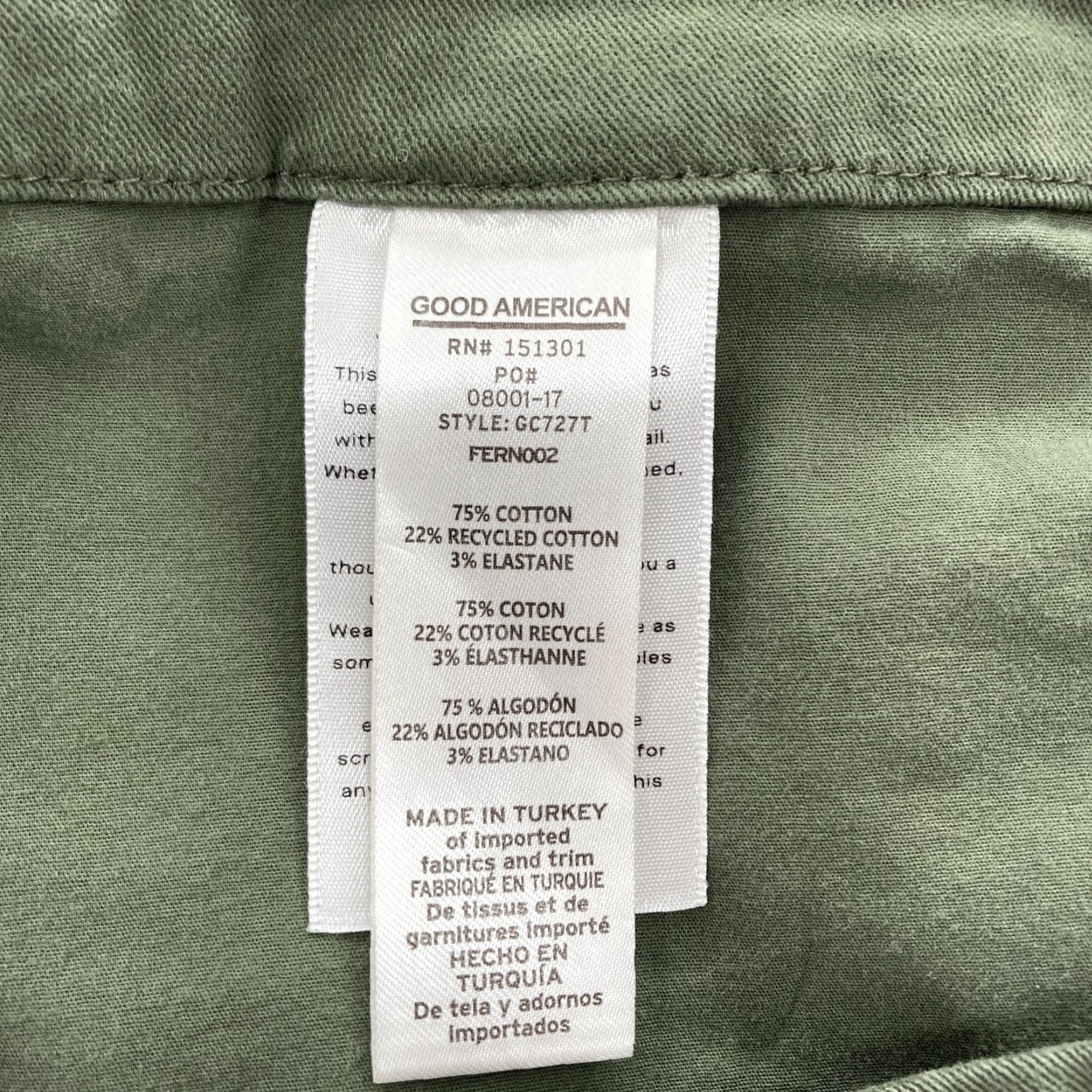 Good American Good American Good Classic Pants Women's Plus 24 Green Stretch High Rise Casual Size 42" / US 20 - 5 Thumbnail