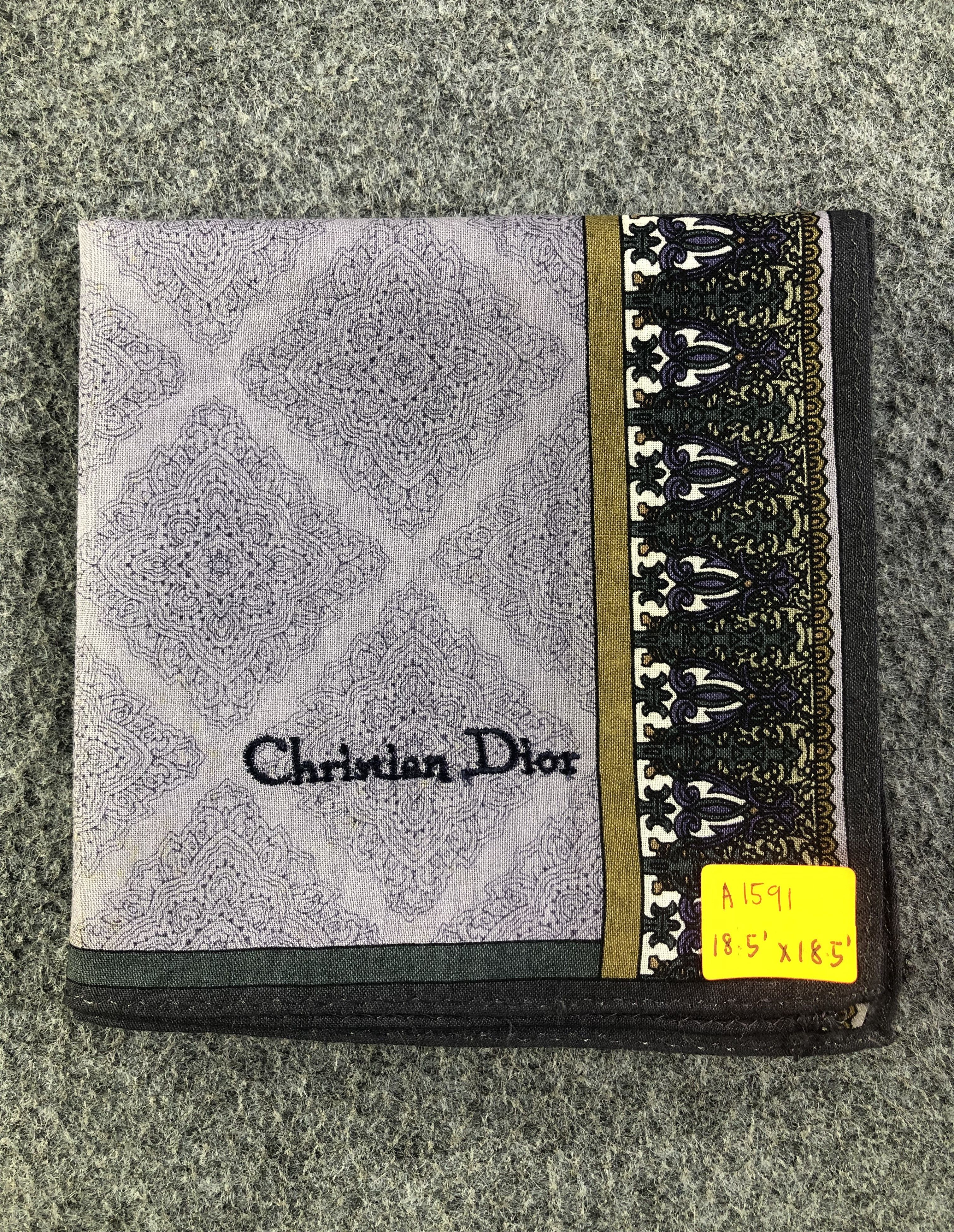Vintage Christian Dior Handkerchief / Bandana / Neckerchief A1591 Size ONE SIZE - 9 Thumbnail