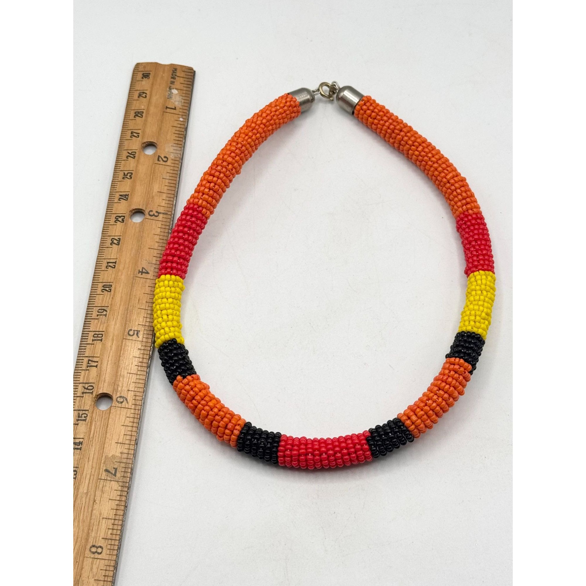 Vintage Vintage African Bead Beaded Choker Collar Necklace Size ONE SIZE - 5 Thumbnail
