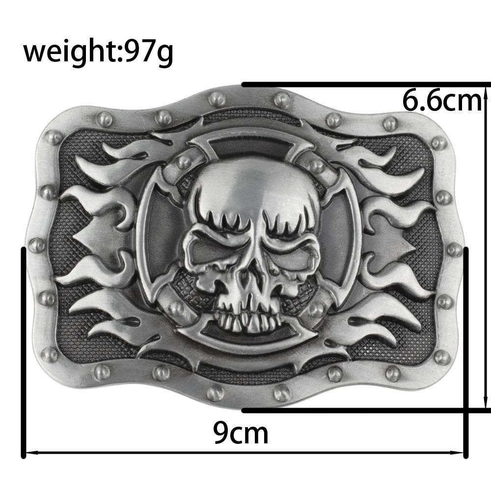 Vintage Square Skull Belt Buckles Size ONE SIZE - 5 Thumbnail