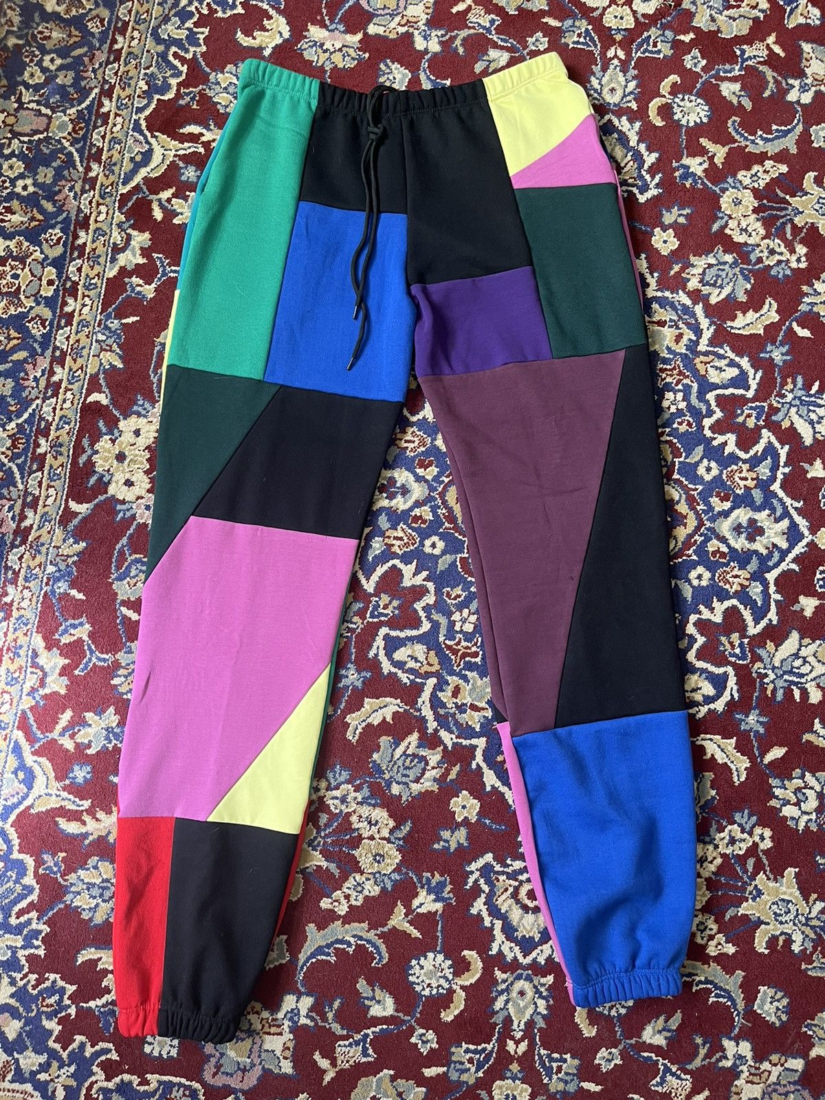 Custom Patchwork “Lil Peep” Style Rebuild SweatPants 1of1