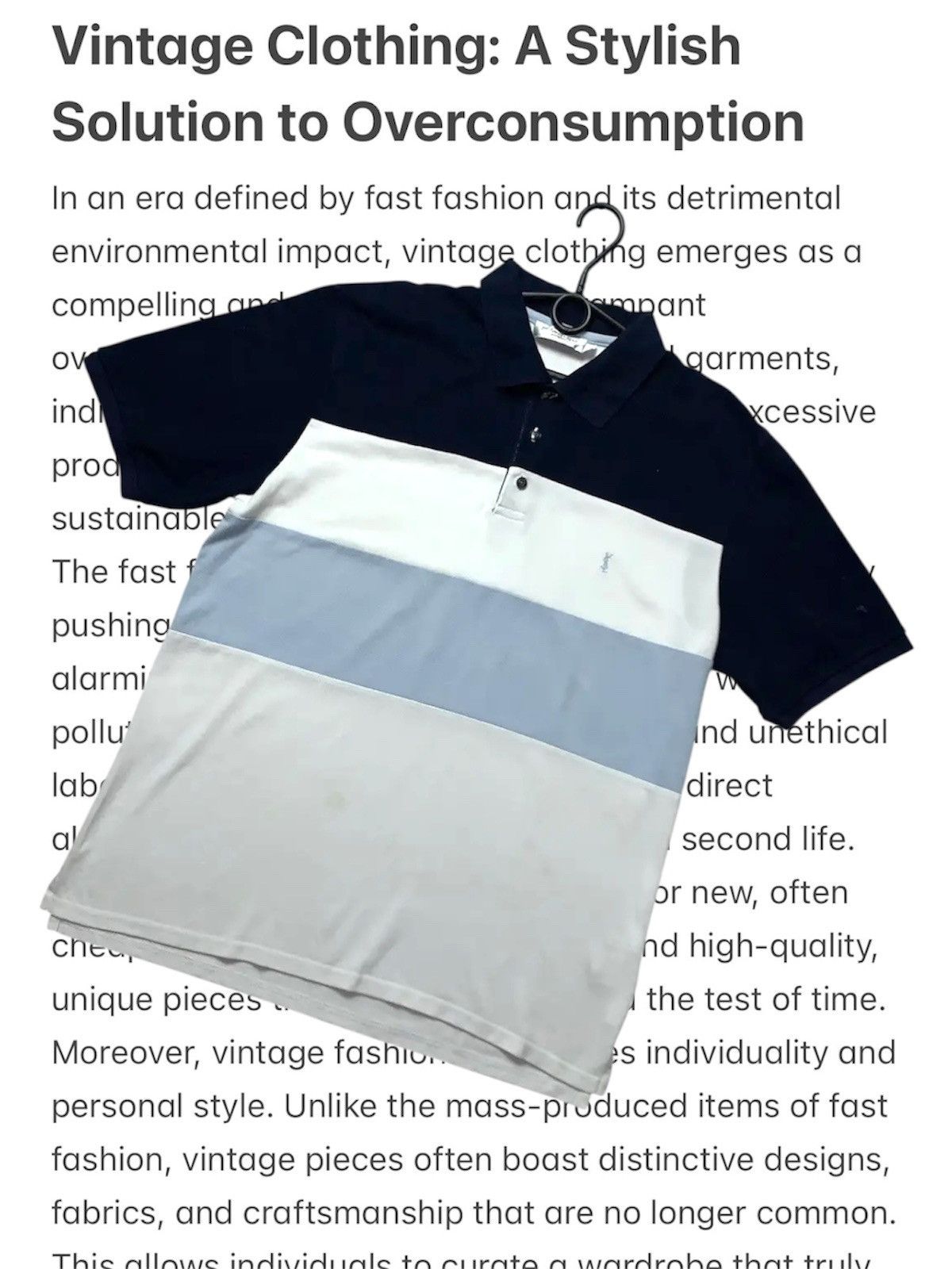 Yves Saint Laurent Vintage Yves Saint Laurent polo short stripes YSL logo M Size US XL / EU 56 / 4 - 1 Thumbnail