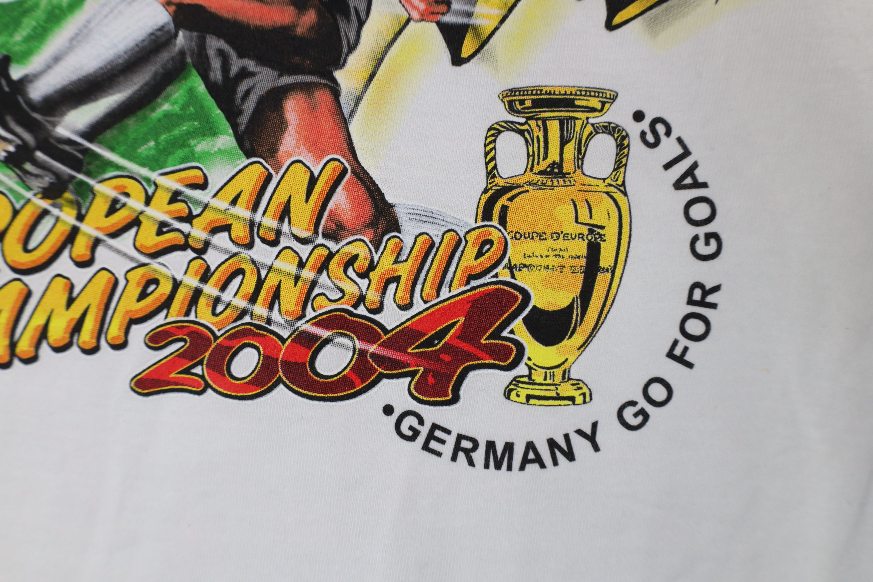 Vintage Vintage Y2K Euro Championships Soccer Futbol Ringer T-Shirt Size US XL / EU 56 / 4 - 8 Thumbnail