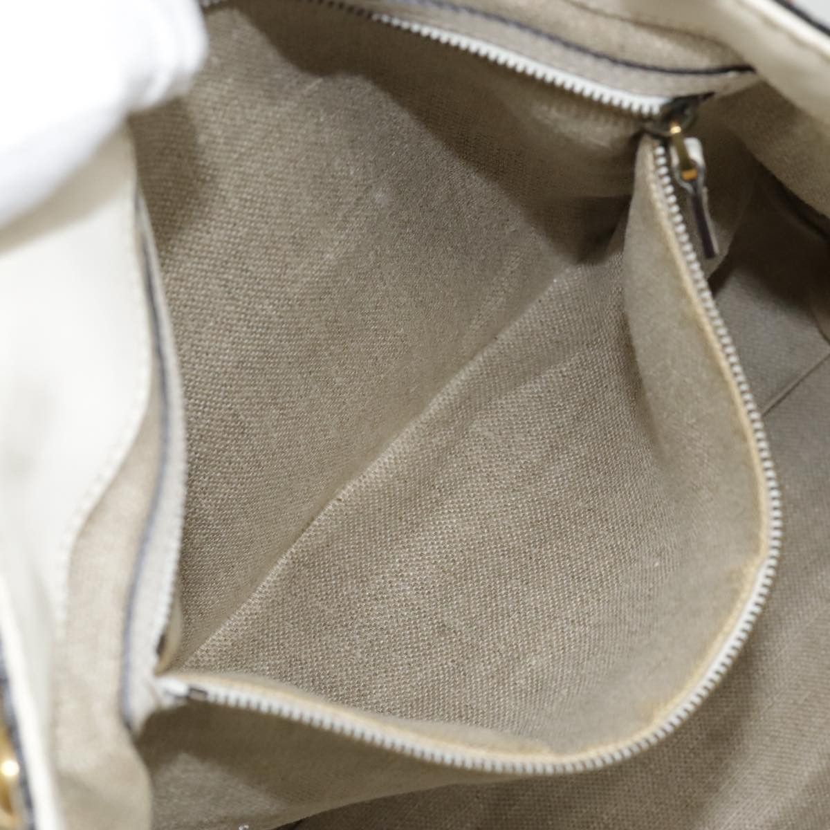 GUCCI GG Crystal Tote Bag Coated Canvas Beige White Silver