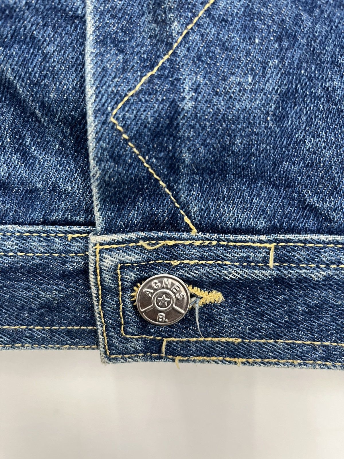 agnes b. Vintage Agnes B Trucker Denim Jacket Size S / US 4 / IT 40 - 4 Thumbnail