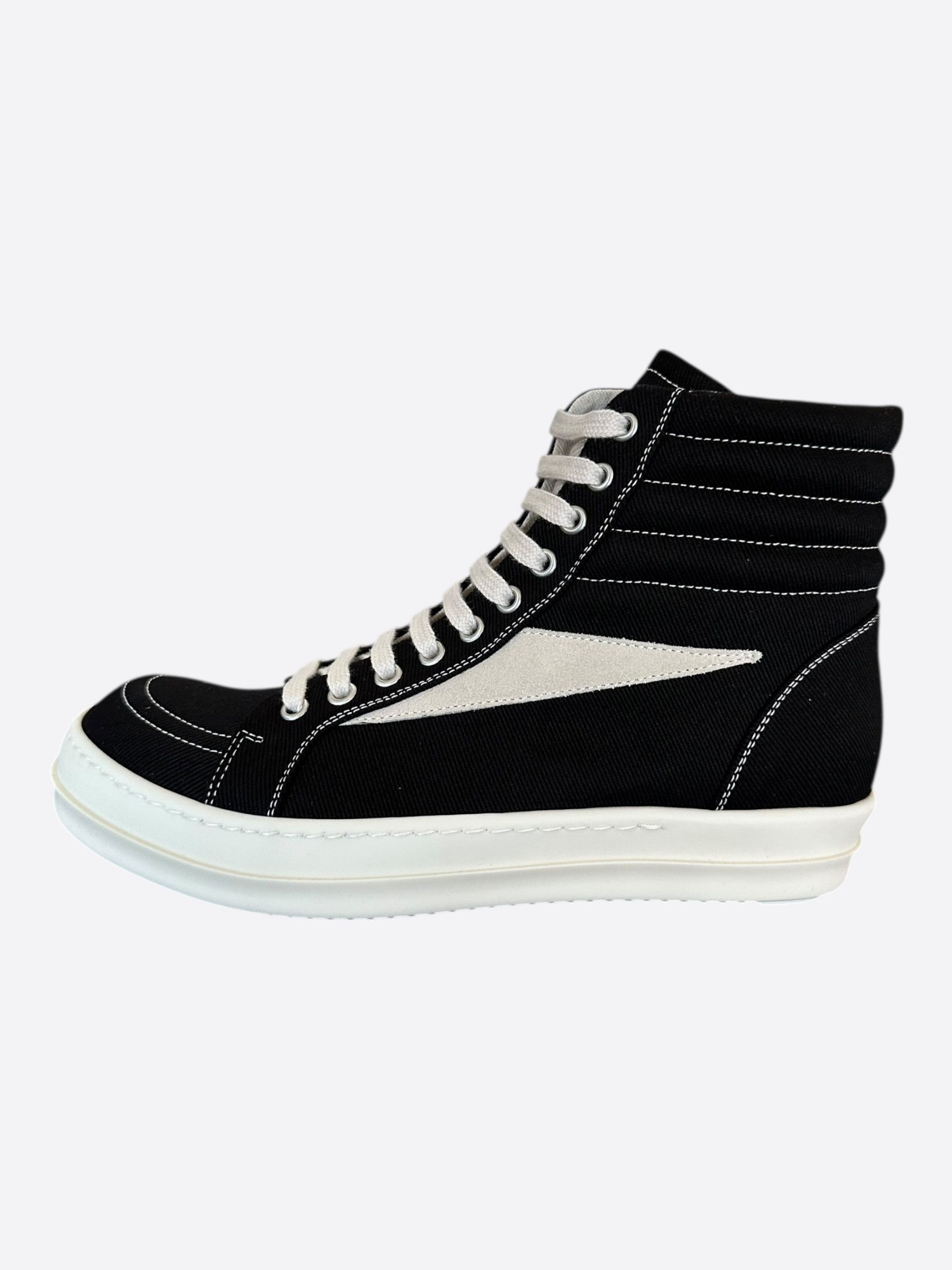 Rick Owens Rick Owens Black & White Vintage High Top Sneakers Size US 8 / EU 41 - 3 Thumbnail