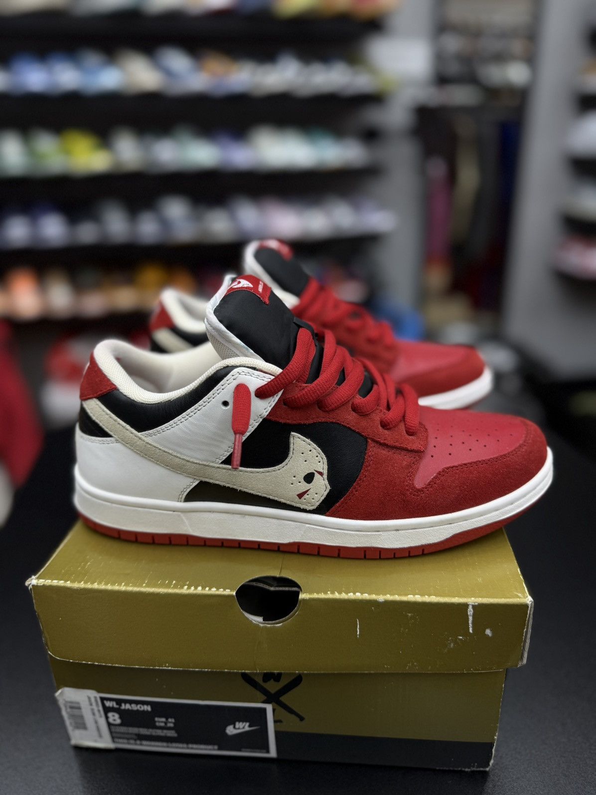 Warren Lotas Warren Lotas Red JASON Dunk Lawsuit Pair 8 Men’s Rare Size US 8 / EU 41 - 1 Thumbnail