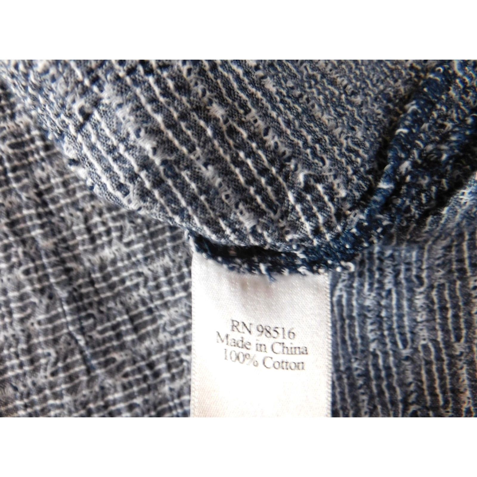 Coldwater Creek Coldwater Creek Womens Blouse 1X Plus Blue Button-Up Casual Sleeve Long Sleeve Collared Geometric Classic Womens Clothing Size XL / US 12-14 / IT 48-50 - 7 Thumbnail