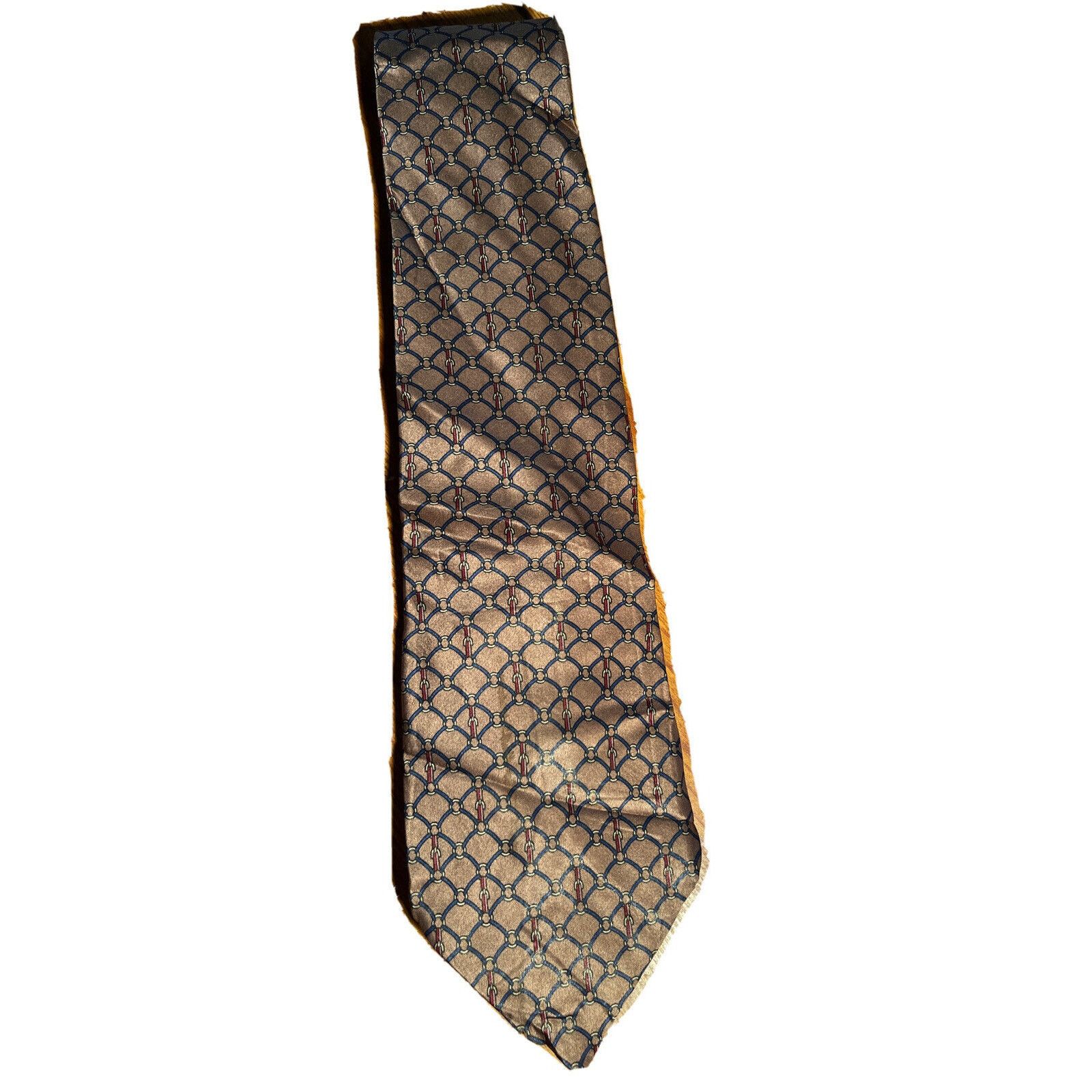 Bill Blass Bill Blass Vintage Men’s 100% Pure Silk Chain Link Necktie Size ONE SIZE - 1 Thumbnail