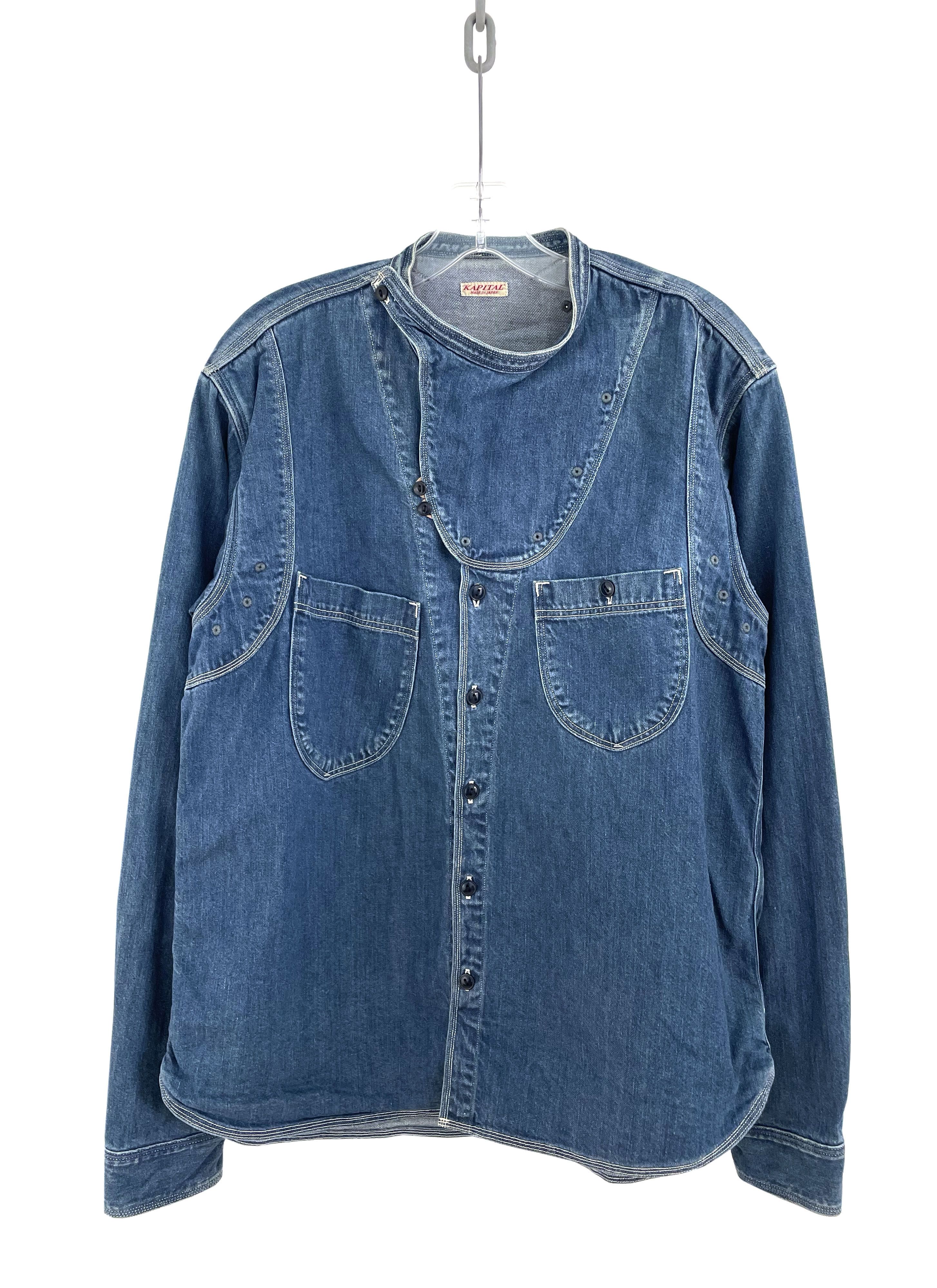 Kapital Asymmetrical Denim Shirt Size US L / EU 52-54 / 3 - 1 Thumbnail