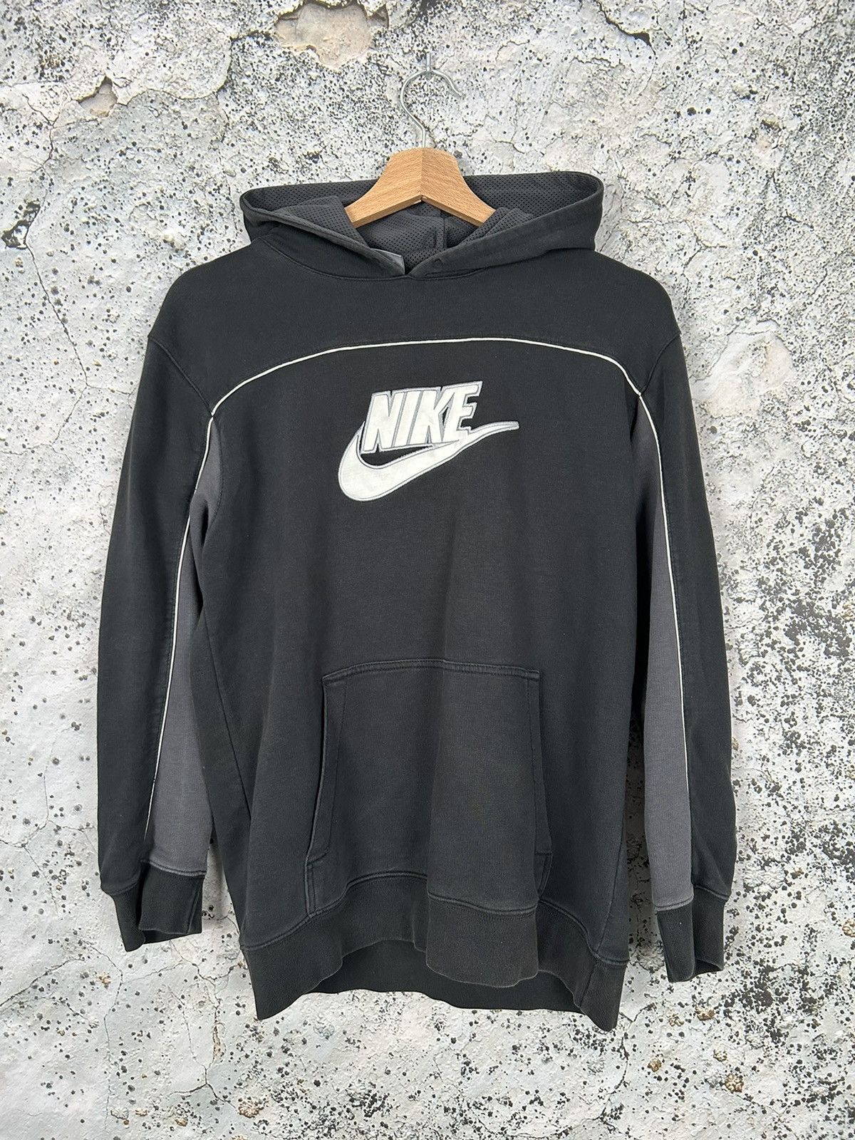 Nike Vintage Nike Y2K Swoosh Logo Hoodie Hype Drill Skate Size US S / EU 44-46 / 1 - 1 Thumbnail