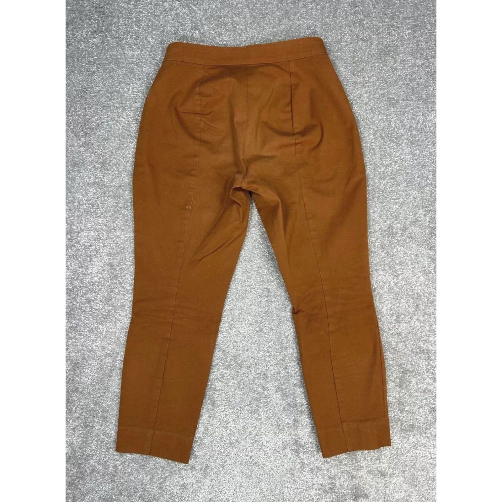 Everlane Everlane Pants Womens 6 Brown Curvy Fit Cotton Stretch Tapered Leg Mid Rise Size 28" / US 6 / IT 42 - 2 Thumbnail