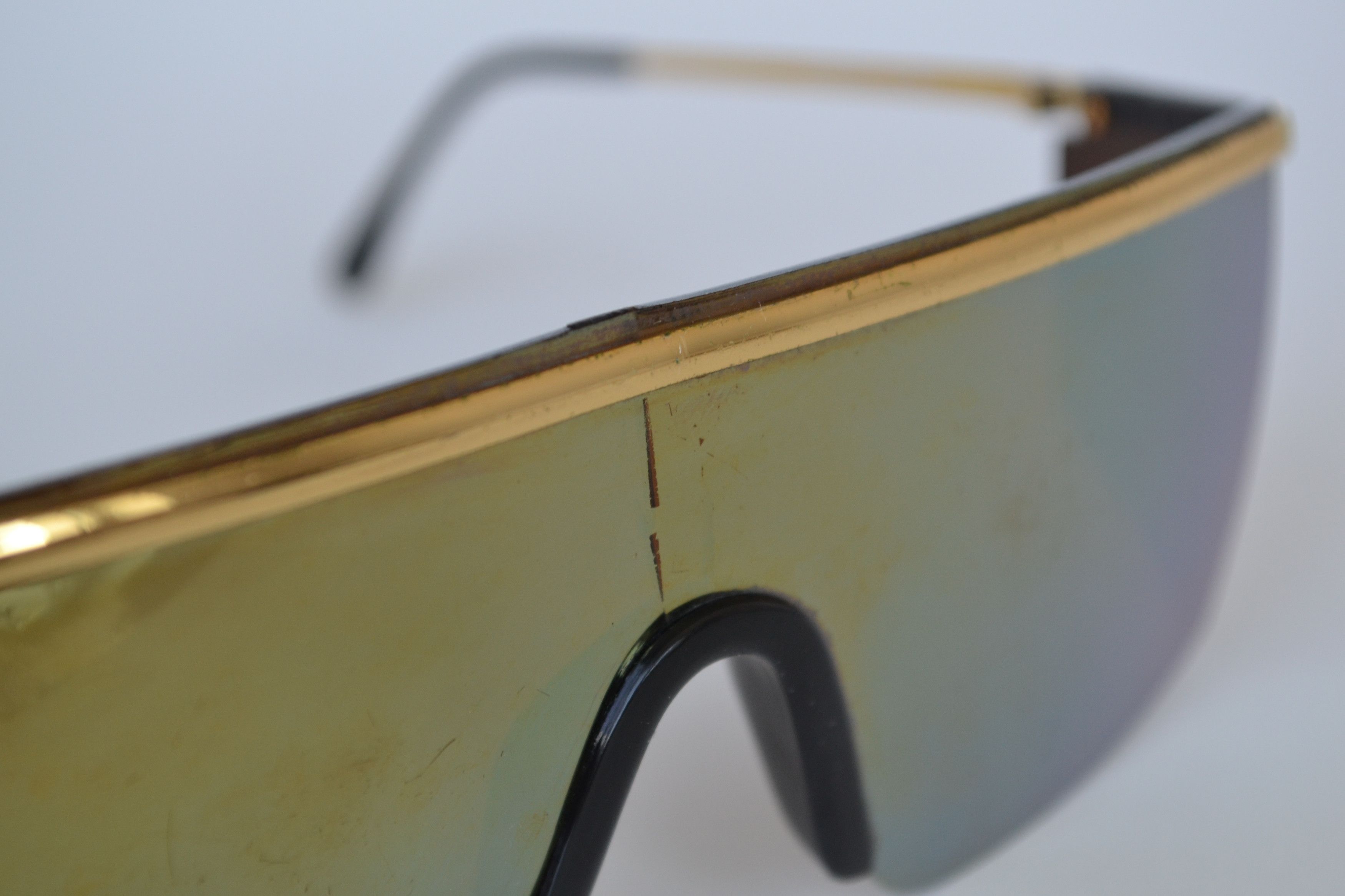 Versace 🔴 GIANNI VERSACE Sunglasses Mod 790 Shield Mask Mirror 90s Size ONE SIZE - 8 Thumbnail
