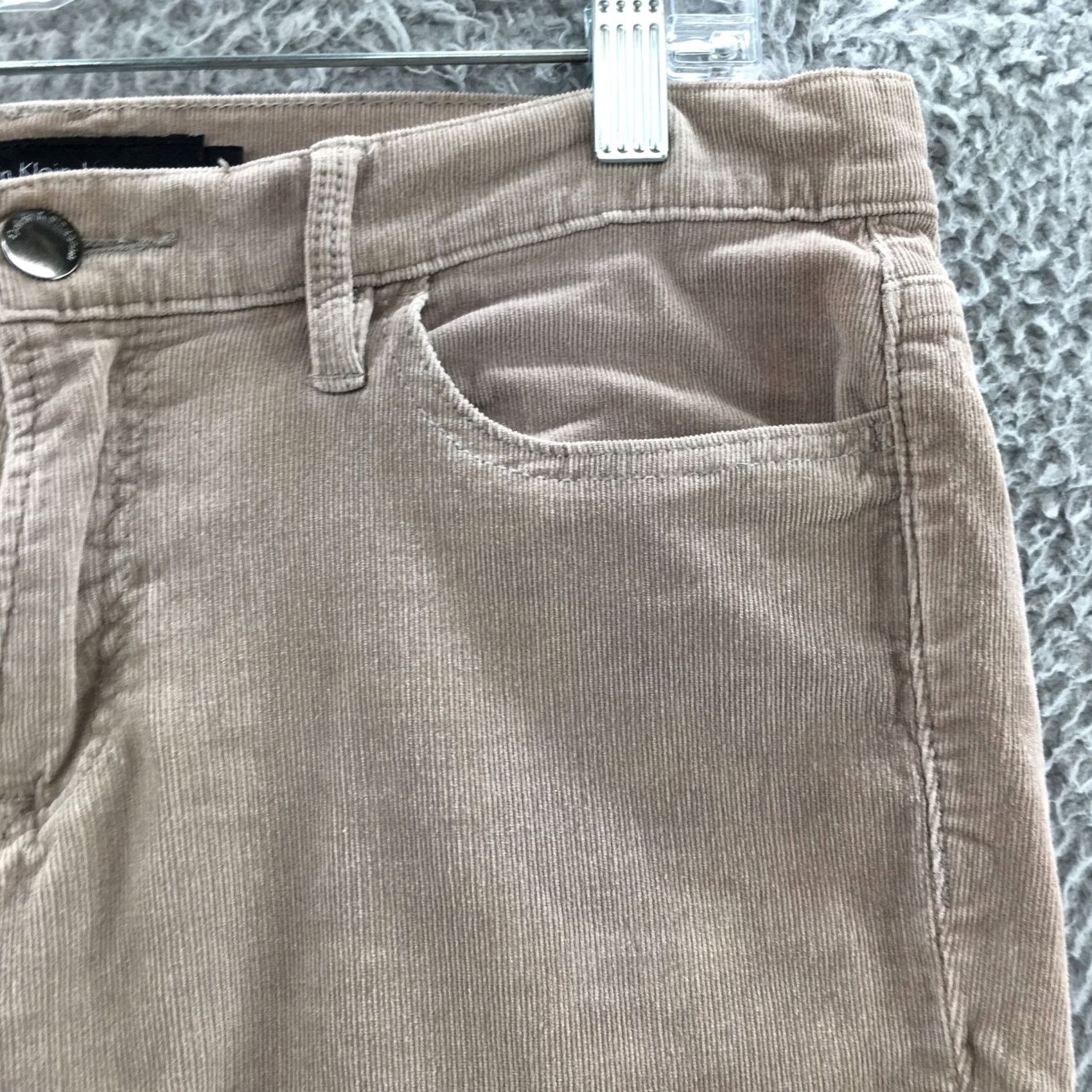 Calvin Klein Calvin Klein Corduroy Straight Pants Womens 8x30 Beige Mid Rise Casual Size 30" / US 8 / IT 44 - 5 Thumbnail