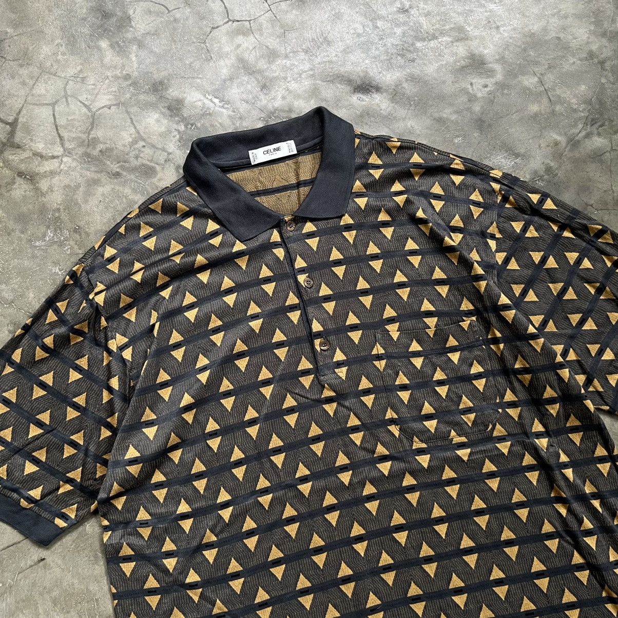Celine Vintage 90s Celine Polo Shirt Size US L / EU 52-54 / 3 - 3 Thumbnail
