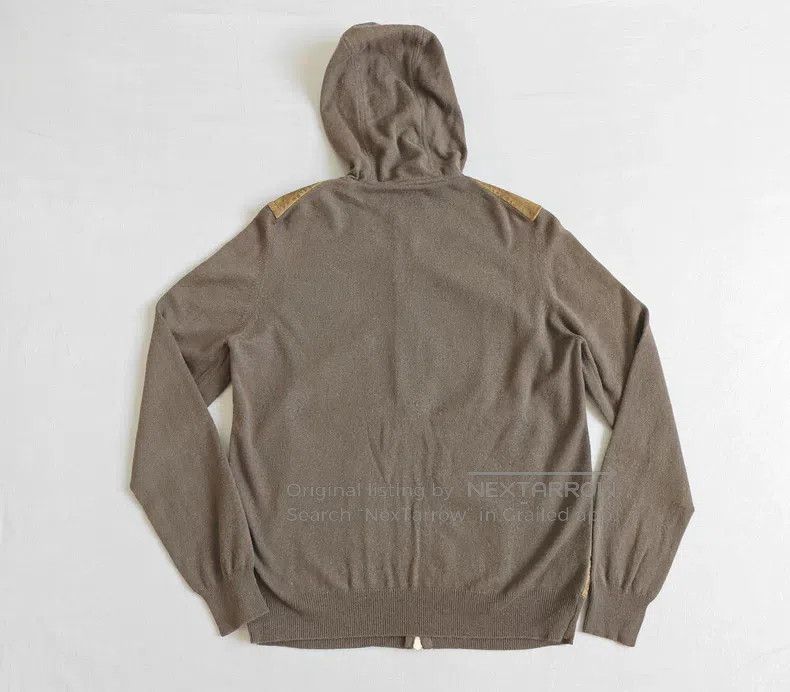 Hermes Hermes Men's leather jacket with knit part 100% cashmere Size US L / EU 52-54 / 3 - 7 Thumbnail