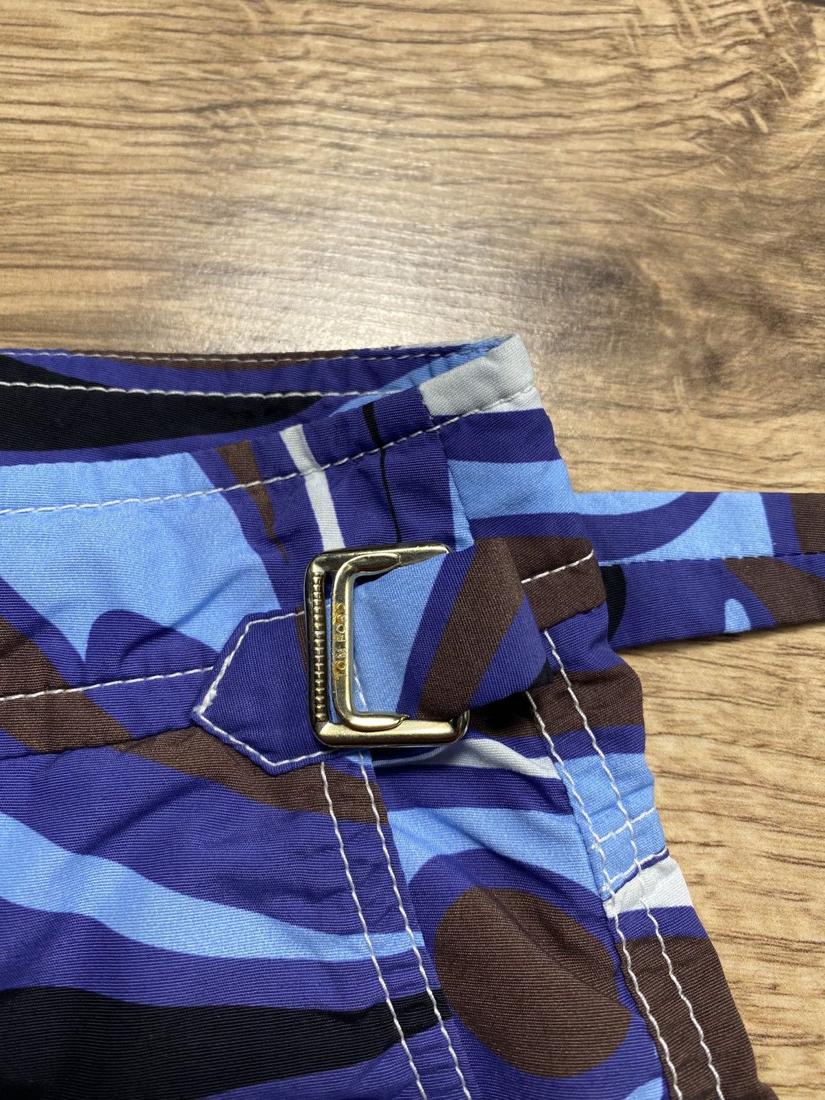 Tom Ford TOM FORD Blue Abstract Print Swim Trunks Men's Size 52 / XL Size US 36 / EU 52 - 4 Thumbnail