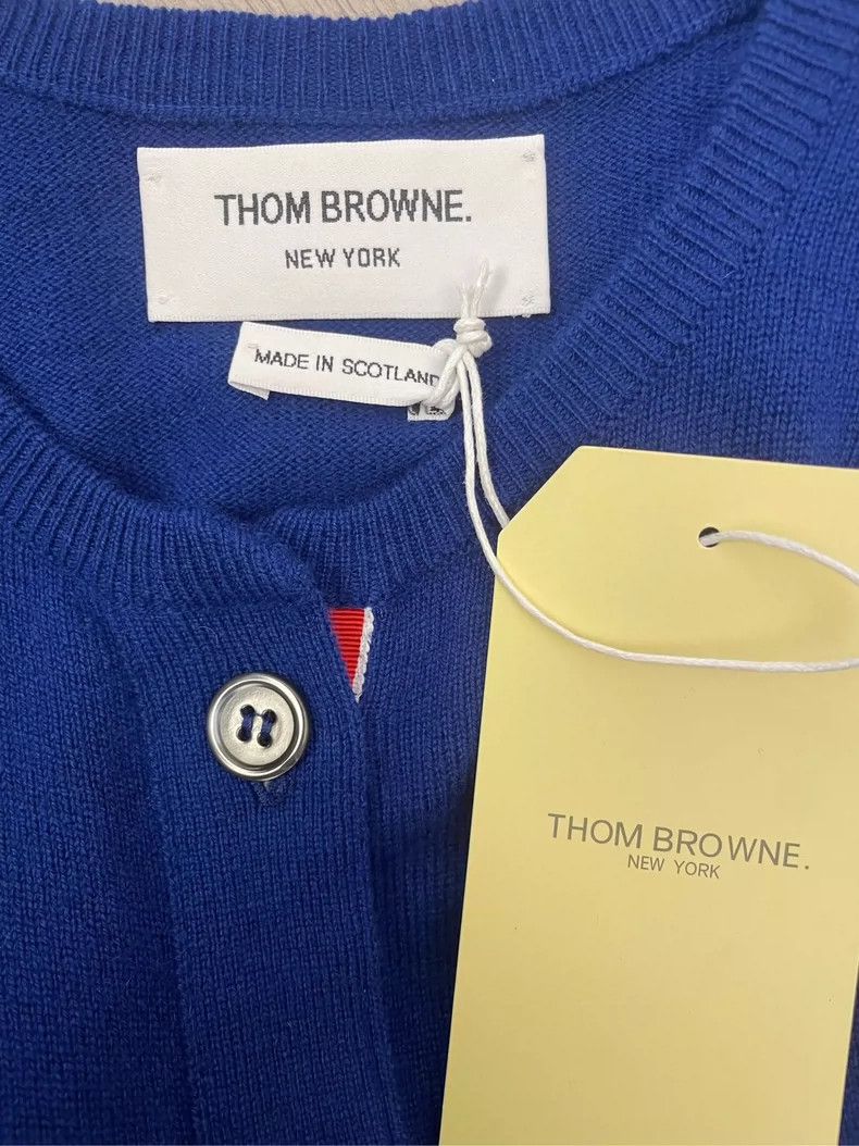 Thom Browne Thom Browne Clare Blue four stripe cashmere sweater Size XS / US 0-2 / IT 36-38 - 5 Thumbnail