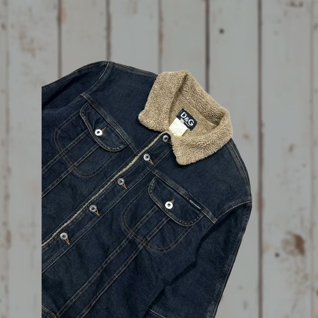 Dolce & Gabbana VINTAGE Dolce&Gabbana Jacket Denim Sherpa Woman Size L Blue Size L / US 10 / IT 46 - 1 Thumbnail