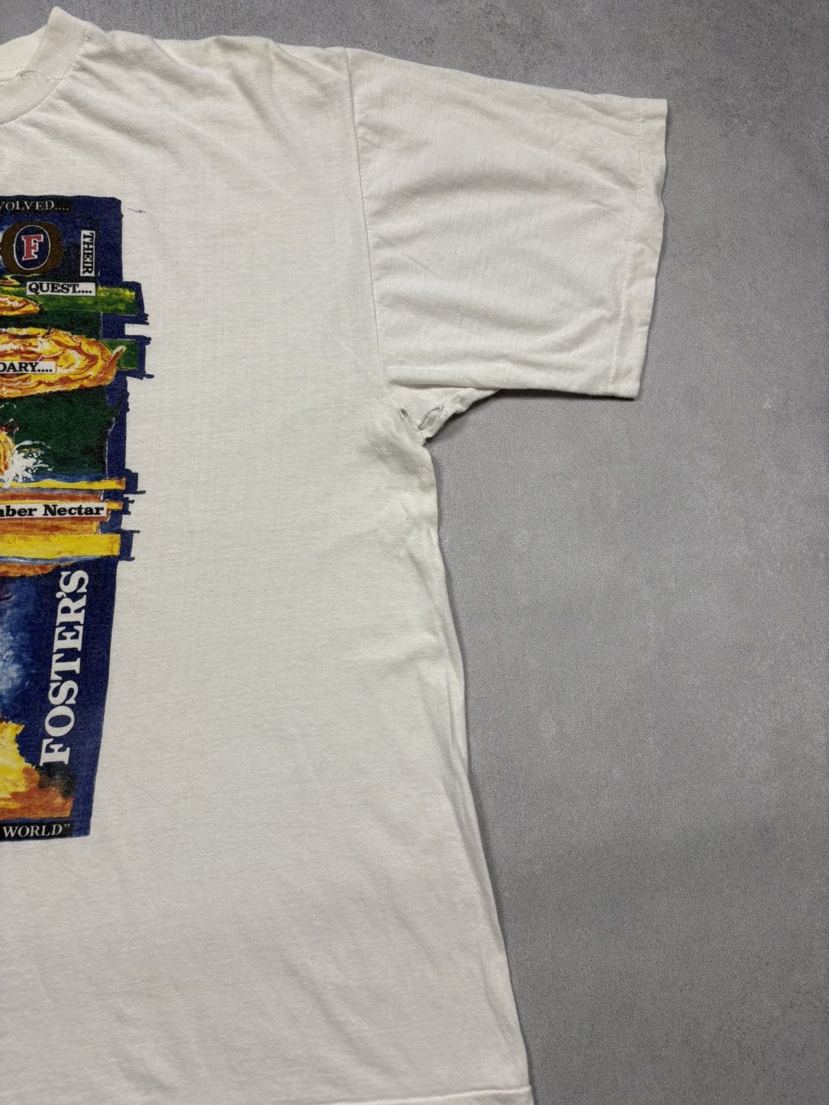 Vintage Vintage 90s Foster’s Beer “Amber Nectar” Promo Graphic Tee Size US XL / EU 56 / 4 - 2 Thumbnail