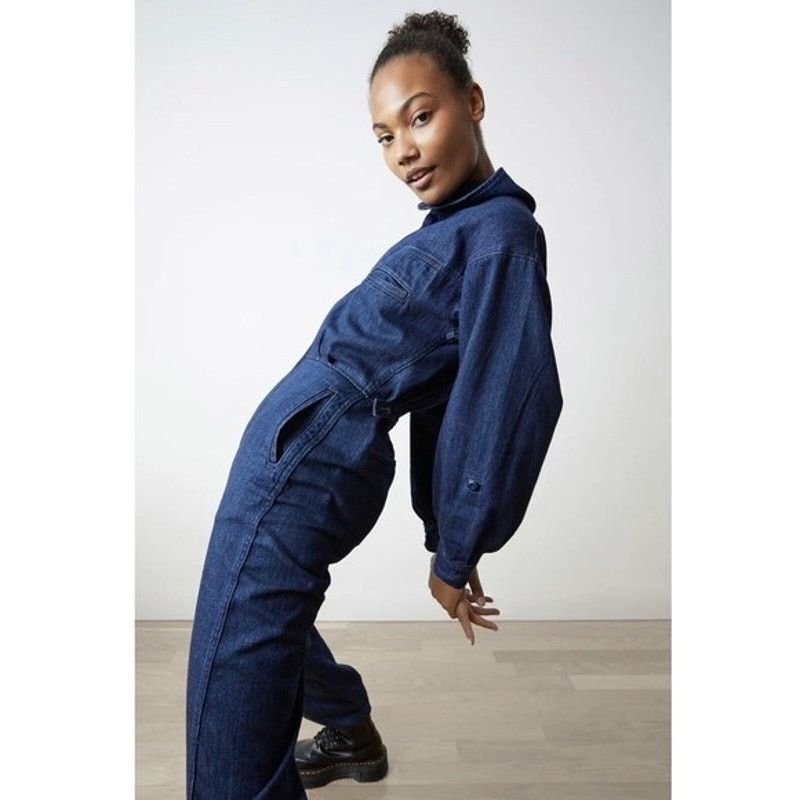 The Only Jane Boiler Suit Blue Denim Long Sleeve Jumpsuit 6