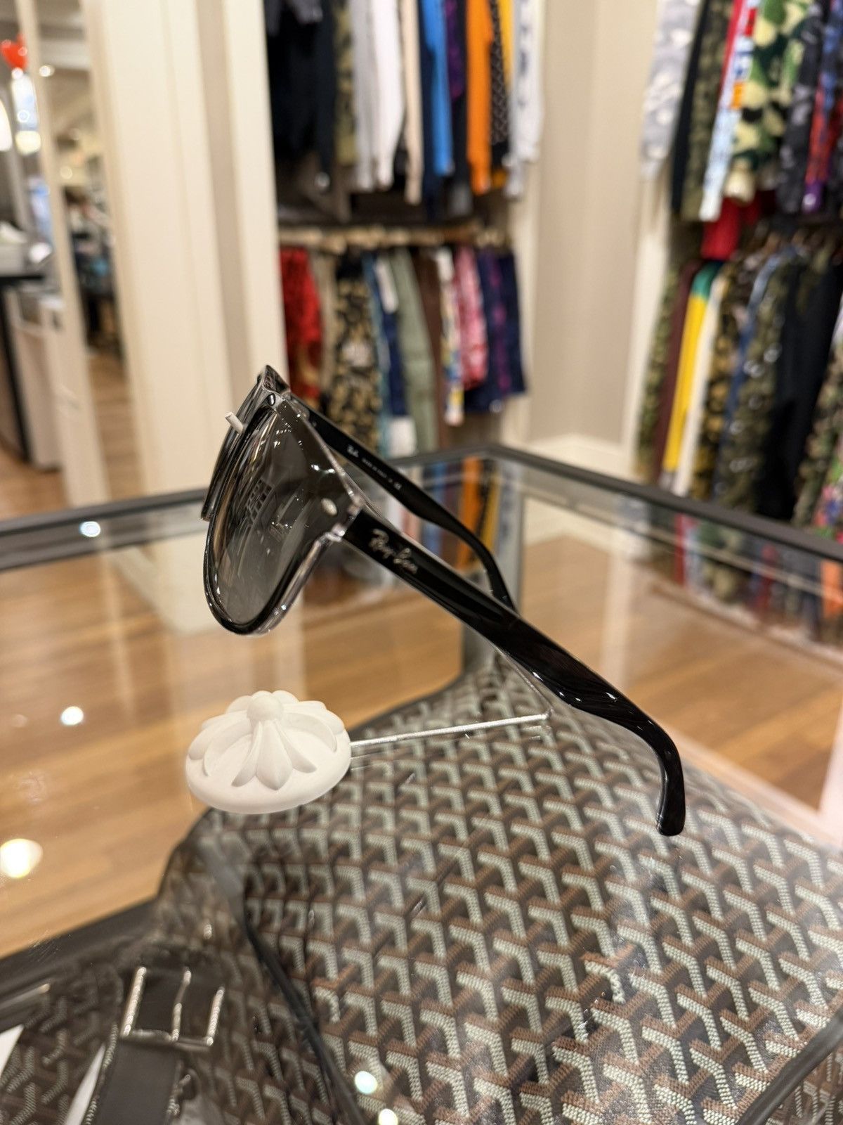 RayBan Ray-Ban Boyfriend Sunglasses - Transparent / Black Size ONE SIZE - 2 Thumbnail