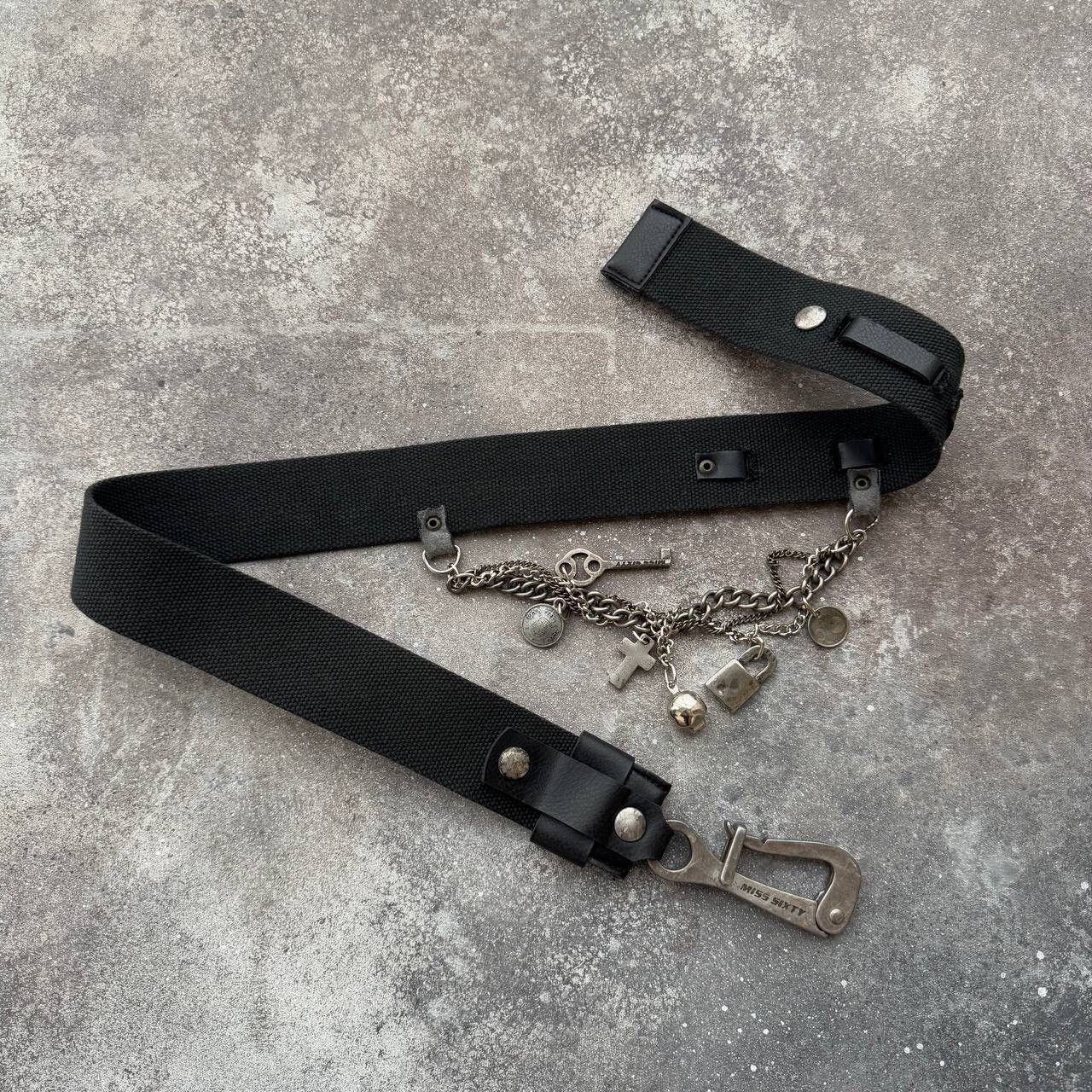 Miss Sixty RARE Miss Sixty Vintage Avant Garde Gothic Belt With Chain Size ONE SIZE - 9 Thumbnail