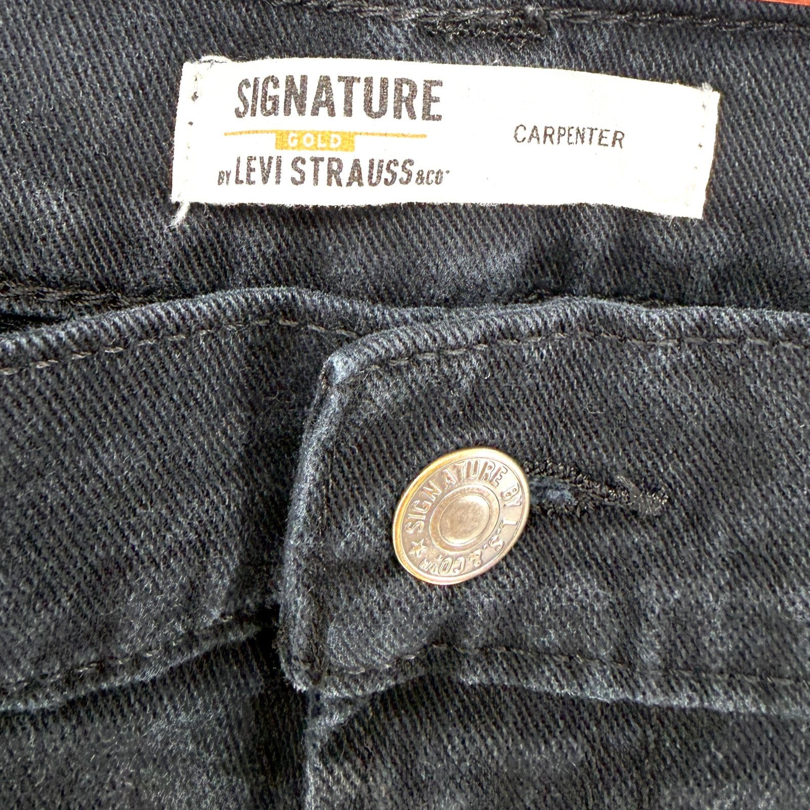 Levi's Levi’s Signature Gold Black Carpenter Utility Denim Jeans Size US 32 / EU 48 - 3 Thumbnail