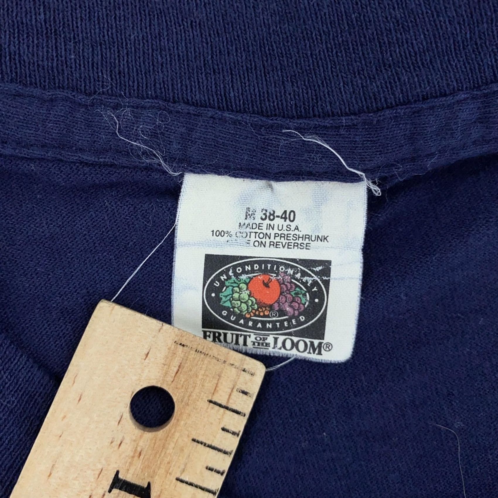 Fruit Of The Loom VINTAGE Fruit of the Loom Shirt Mens S/M Navy Blue Pocket Tee Made USA 90s Shirts Men Navy Pocket Tee Vintage Shirt Size US S / EU 44-46 / 1 - 8 Thumbnail