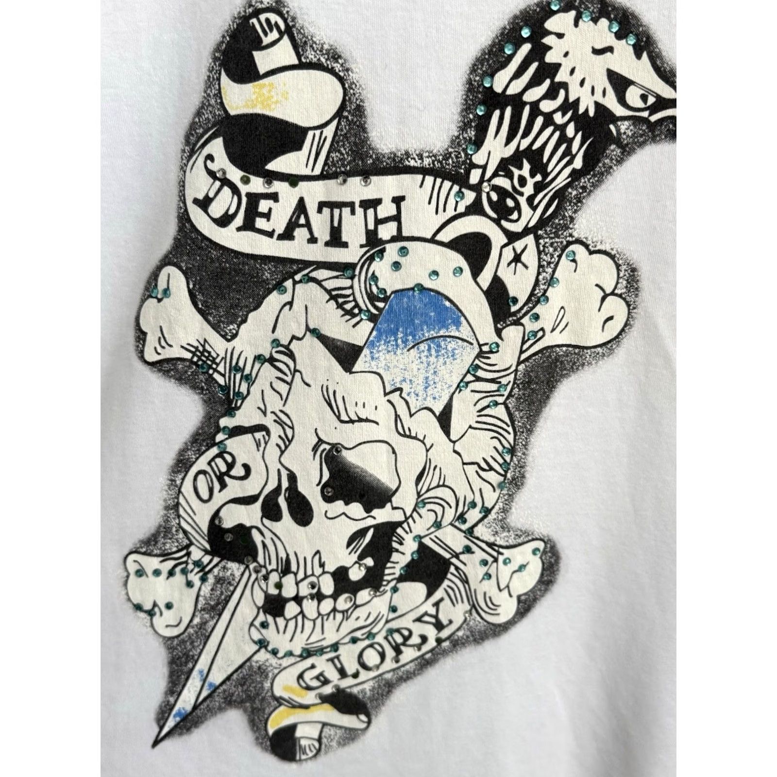 Ed Hardy VINTAGE ED HARDY BY CHRISTIAN AUDIGIER DESIGN WHITE BIG LOGO SHIRT MEN SIZE M Size US M / EU 48-50 / 2 - 5 Thumbnail