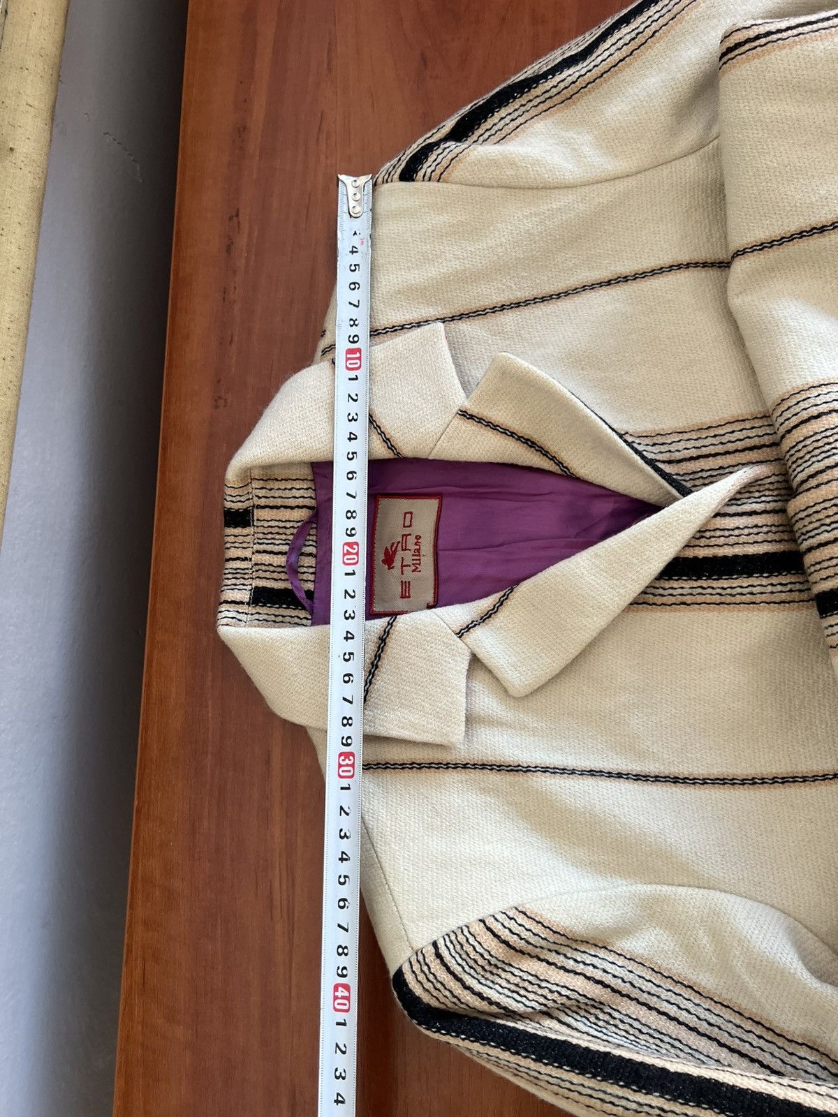 Etro VINTAGE ETRO MILANO WOOL STRIPED WOMEN CLASSIC COAT JACKET42 Size M / US 6-8 / IT 42-44 - 21 Thumbnail