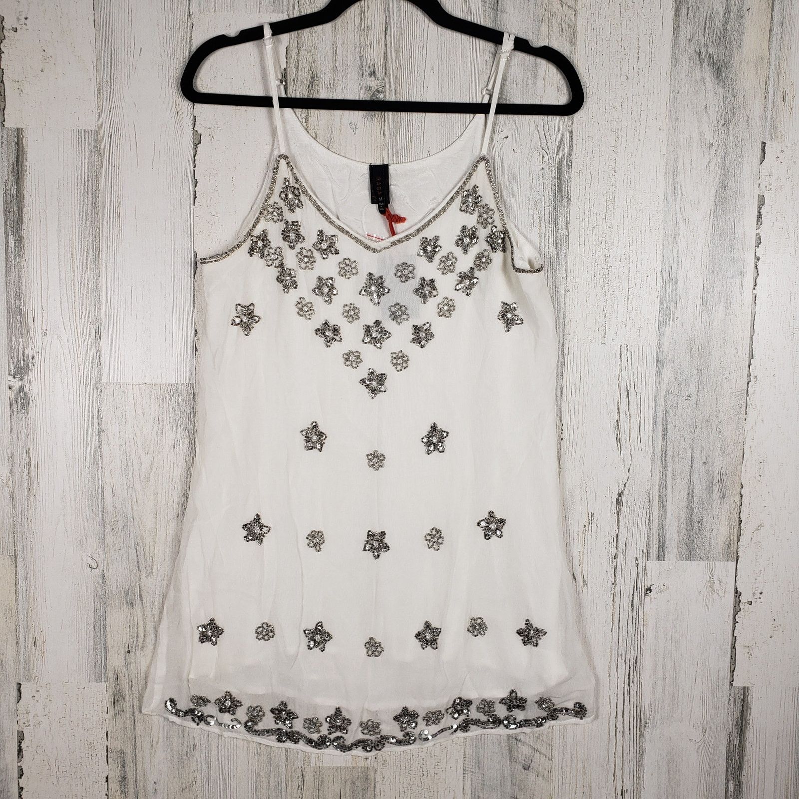 raga beaded dress Raga Black Swing Holiday Sequin Beaded Tunic Dress Women's Size XS  Embellished