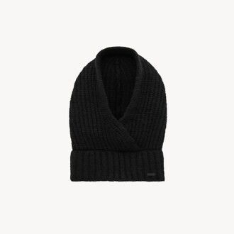 Saint Laurent Paris oc11z0126 803214 Size: OS / Hood in knit Cap / Hat in Black Size ONE SIZE - 1 Thumbnail