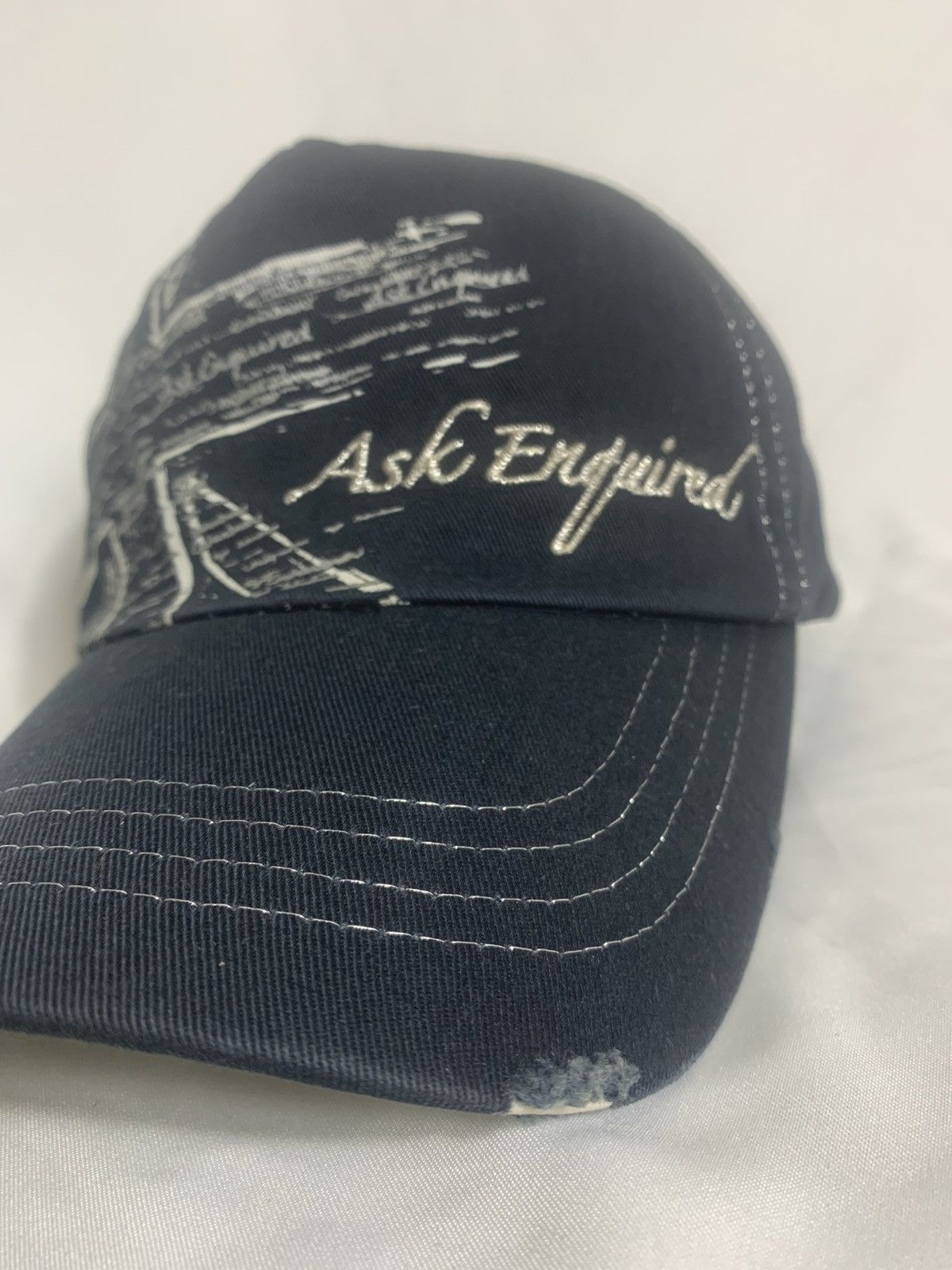 Japanese Brand Ask Distressed Style Hats Size ONE SIZE - 2 Thumbnail