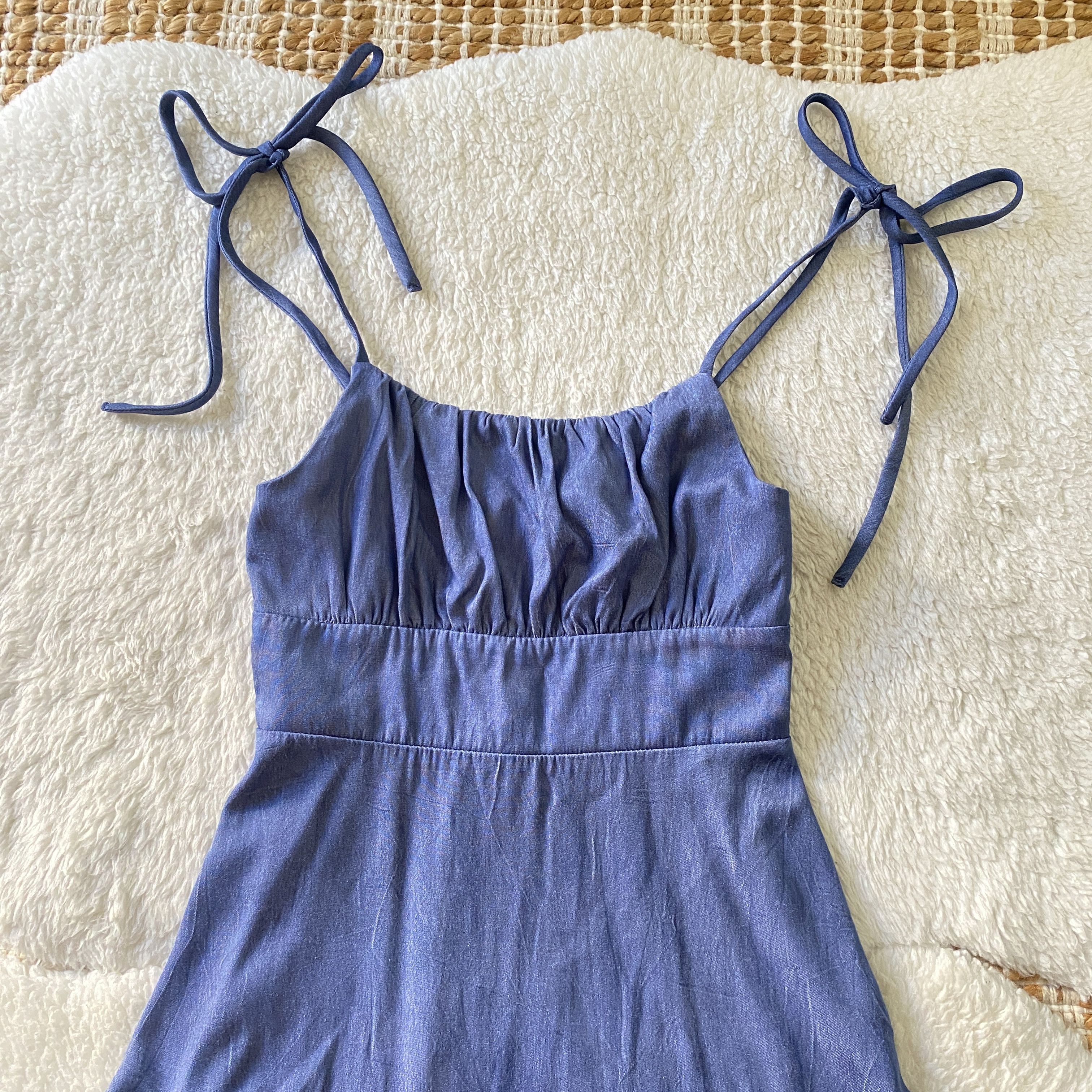 Other Speechless Chambray Blue Baby Doll Dress XS - Summer Dress Size XS / US 0-2 / IT 36-38 - 11 Thumbnail