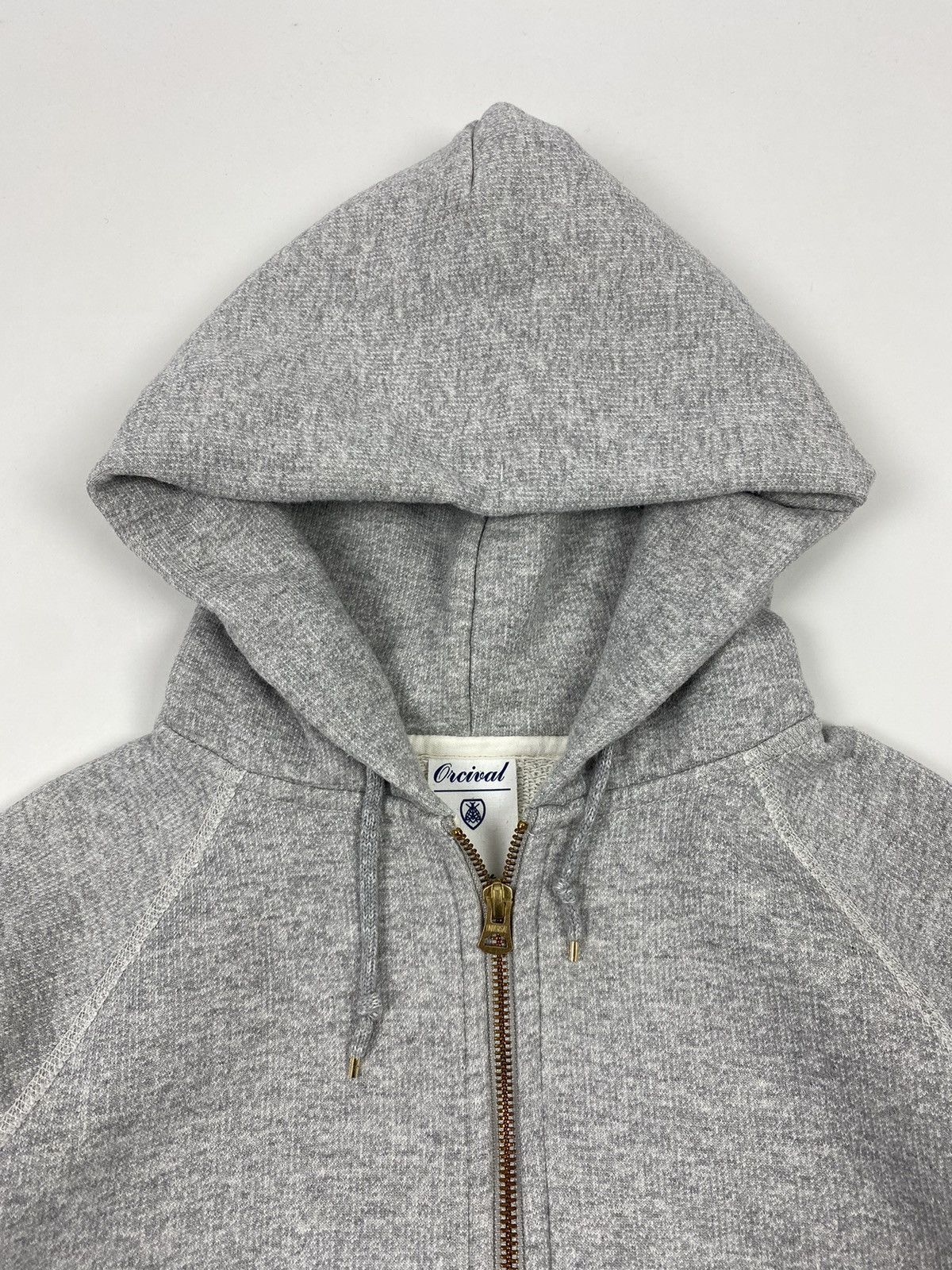 Orcival Orcival France Blank Grey French Terry Cotton Zip Hoodie Size S / US 4 / IT 40 - 2 Thumbnail