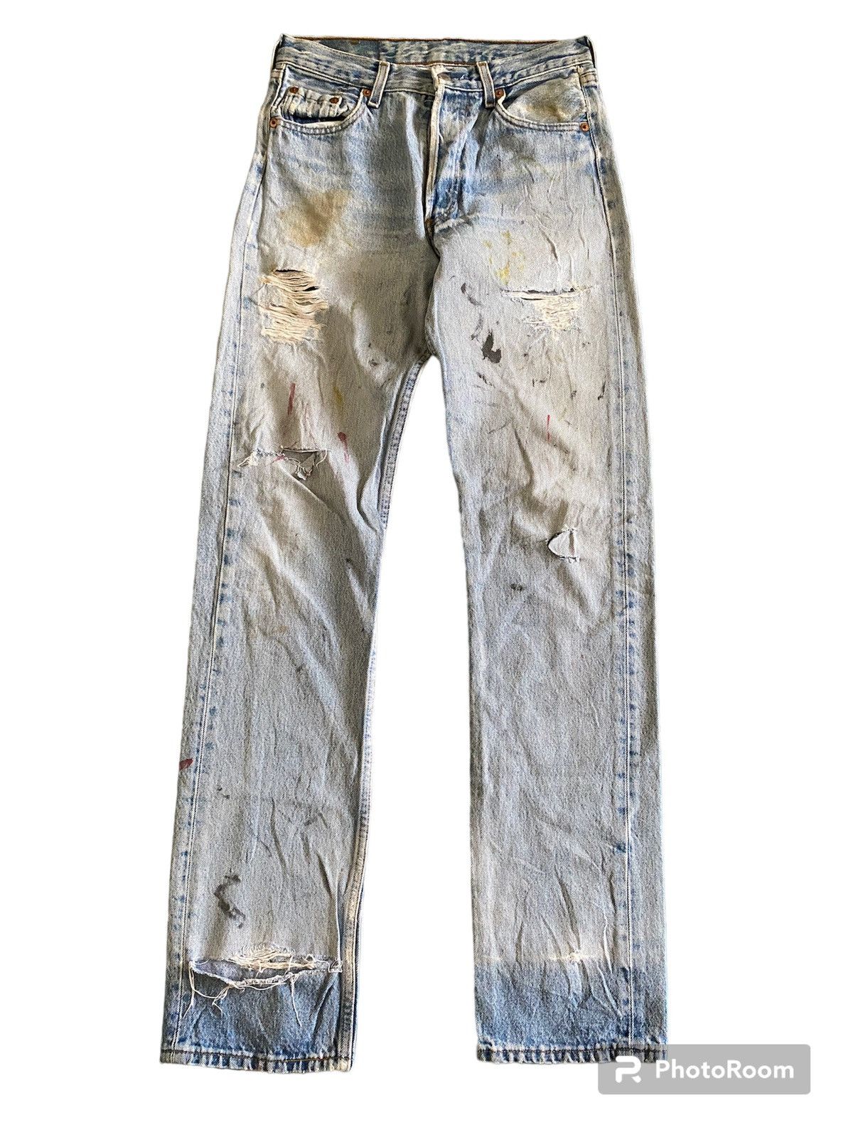 Levi's Vintage 90s Levi’s 501 Distressed Denim Size US 26 / EU 42 - 1 Thumbnail