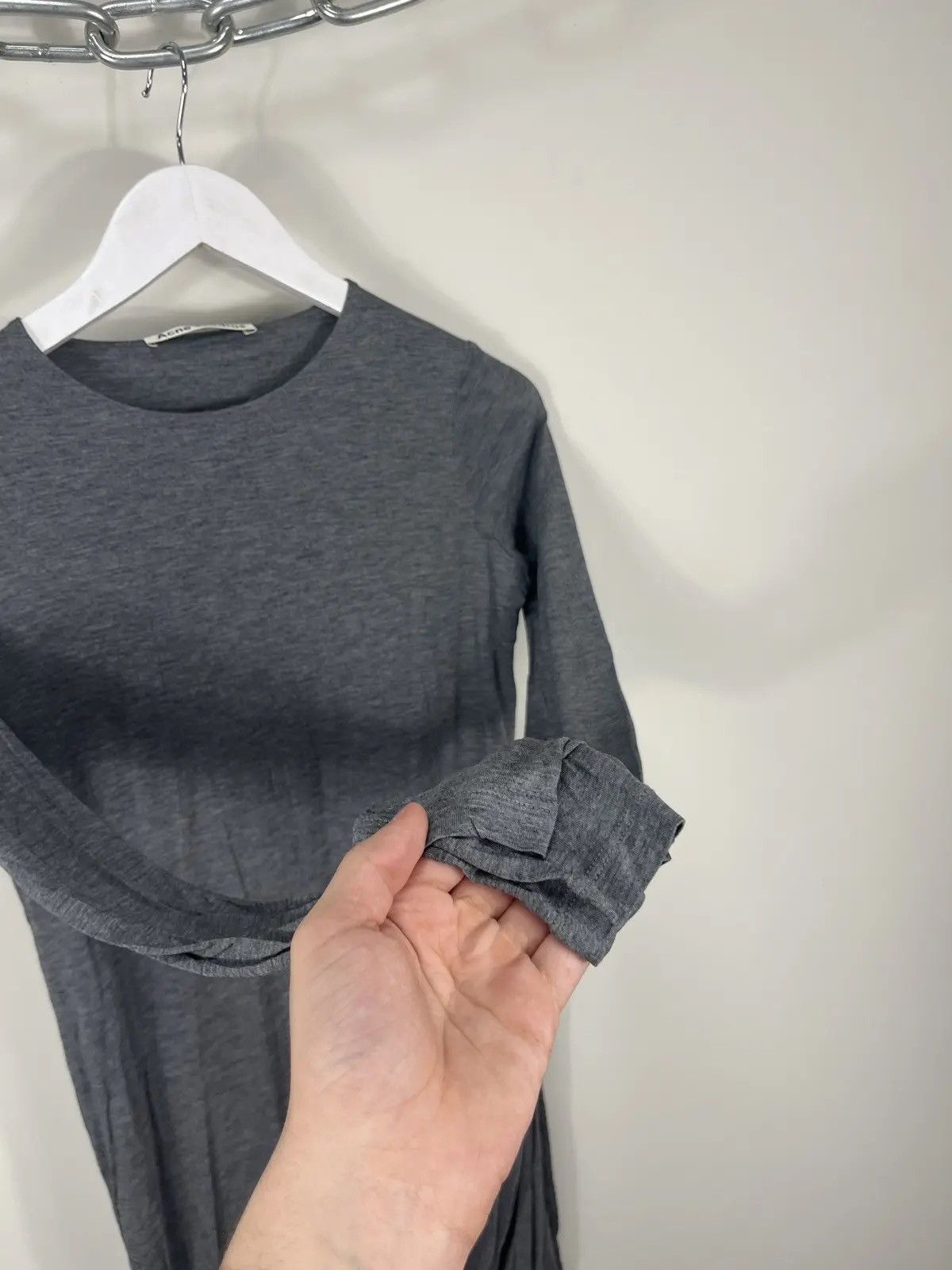 Acne Studios Emilia AW15 Avant Garde Gray Luxury Mini Dress
