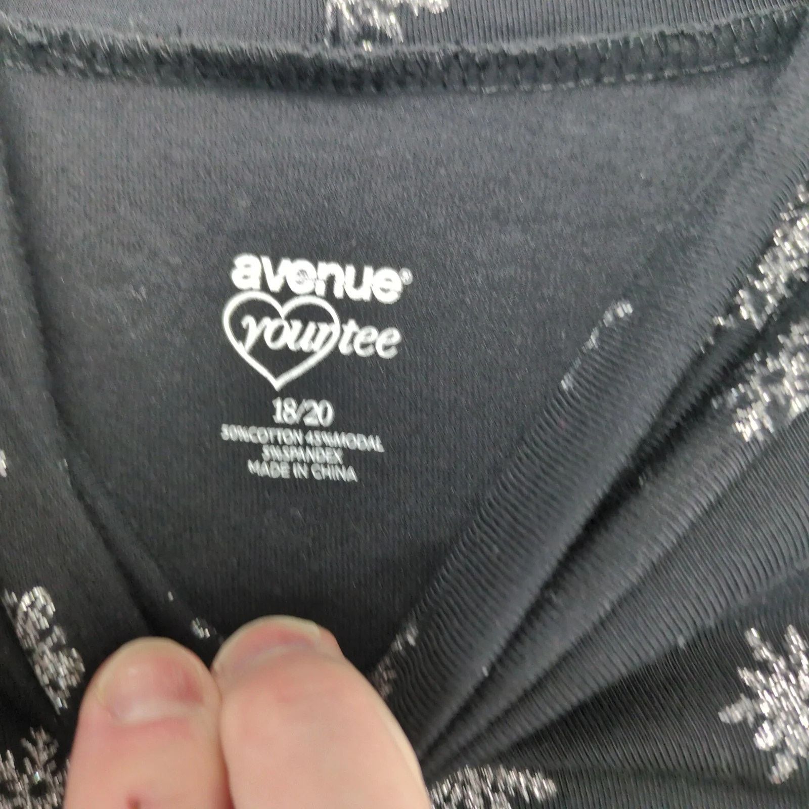 Avenue Avenue Silver Glitter Snowflake Black Turtleneck Top Women's Size XXL / US 16-18 / IT 52-54 - 6 Thumbnail