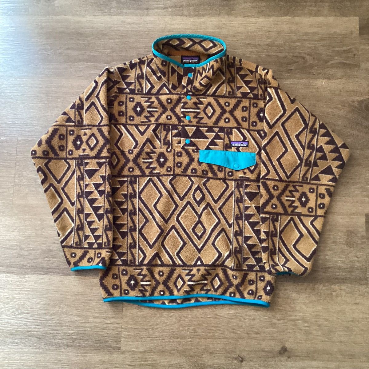Patagonia × Vintage Vintage 90s Patagonia tribal print fleece Size US XS / EU 42 / 0 - 1 Thumbnail