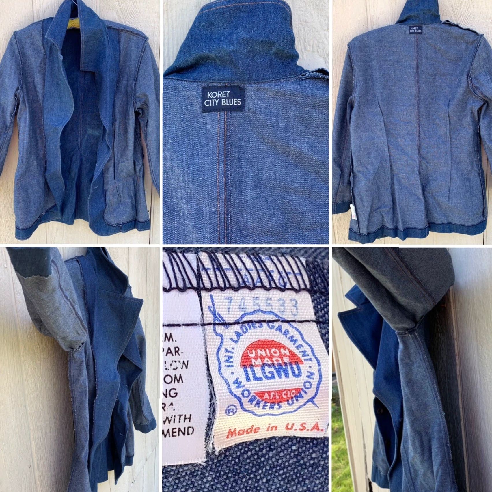 Vintage VINTAGE Koret City Blues denim blazer jacket Union Made In USA 1970s M/L Blue Denim Jacket Mens/Womens? Size M / US 6-8 / IT 42-44 - 4 Thumbnail