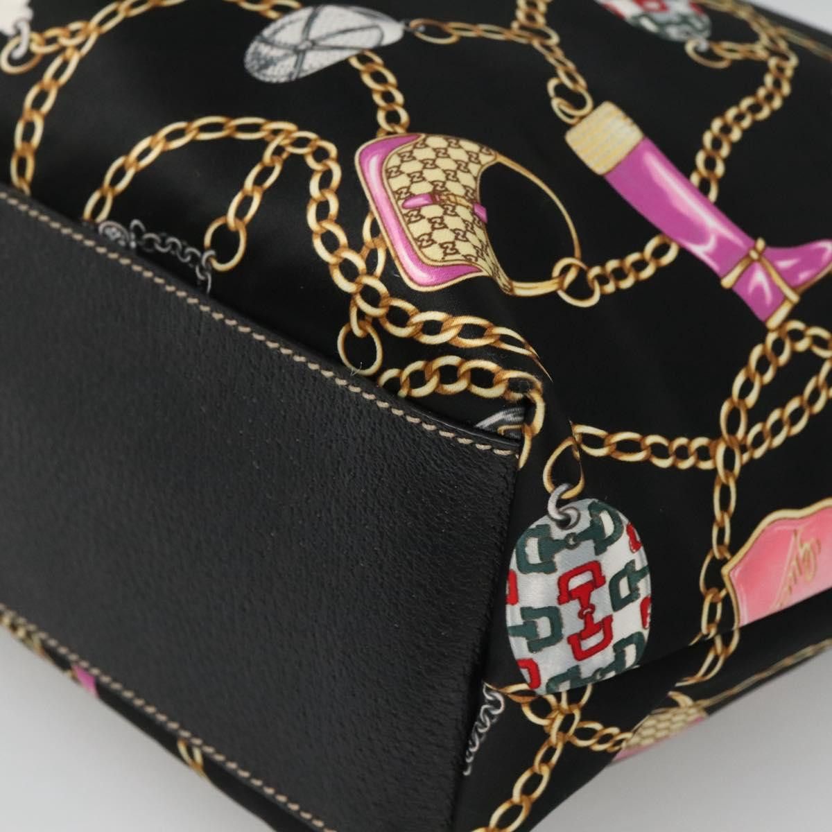 Gucci GUCCI Tote Bag Satin Outlet Black Gold Size ONE SIZE - 10 Thumbnail